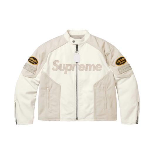Supreme x Vanson Leathers Cordura Cotton Jacket White - 25SS