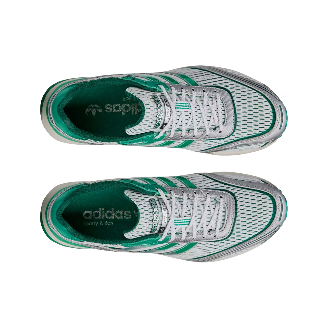 (W) 아디다스 x 스포티 앤 리치 아디제로 클라우드 화이트 코트 그린((W) Adidas x Sporty & Rich Adizero Cloud White Court Green) - 2