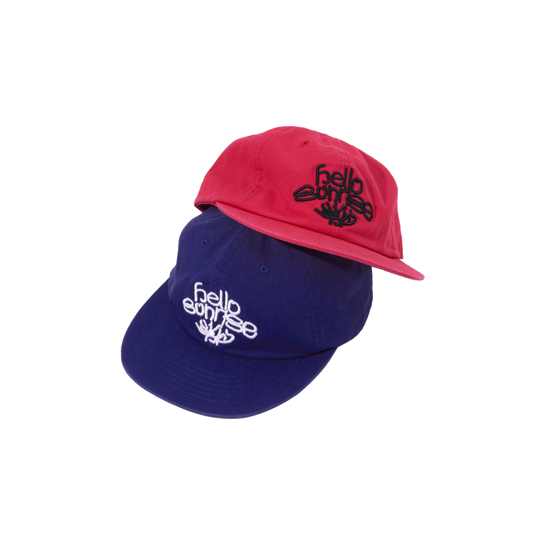 【Hello Sunrise】HS x ETCblank Sunrise Dancing 6panel Cap 헬로선라이즈 ETC 블랭크 선라이즈 댄싱 6패널 캡_체리 레드