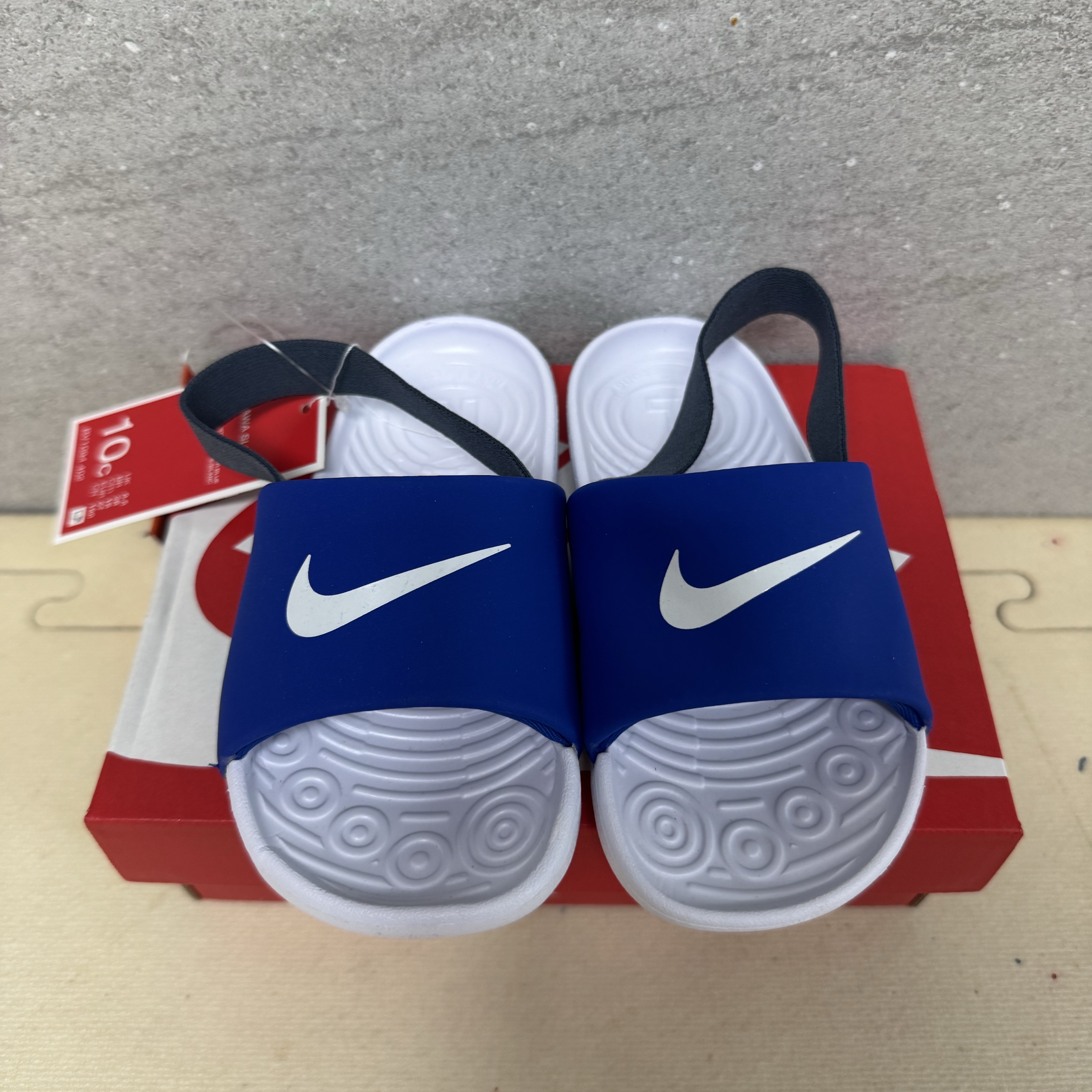 (TD) Nike Kawa Slide SE Light Photo Blue Coconut Milk 착용 스타일 - 2