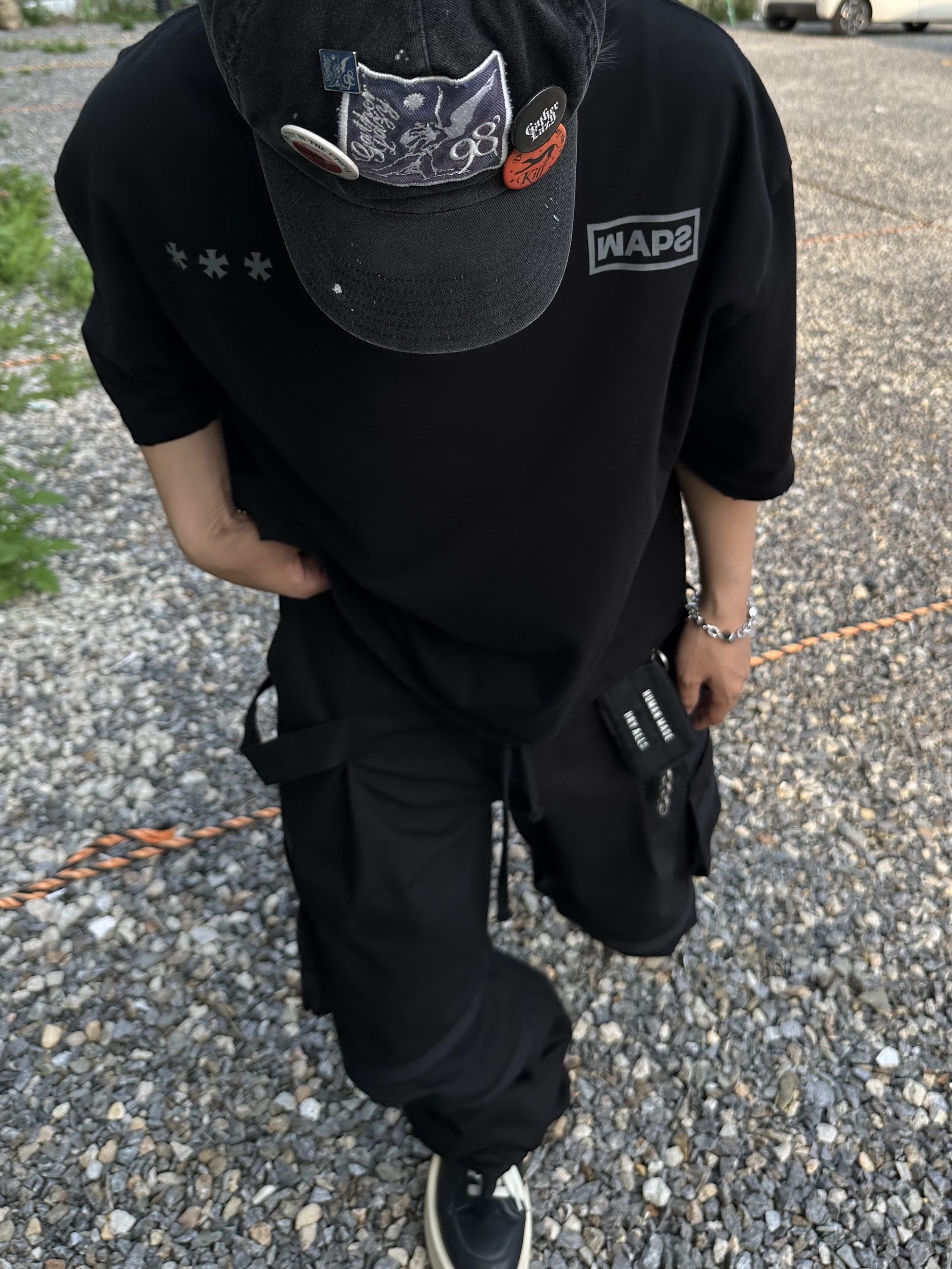 Converse x Drkshdw Turbowpn Black Cream, Wapworks Hard Knocks Cargo Pants Gas 착용 스타일 - 1