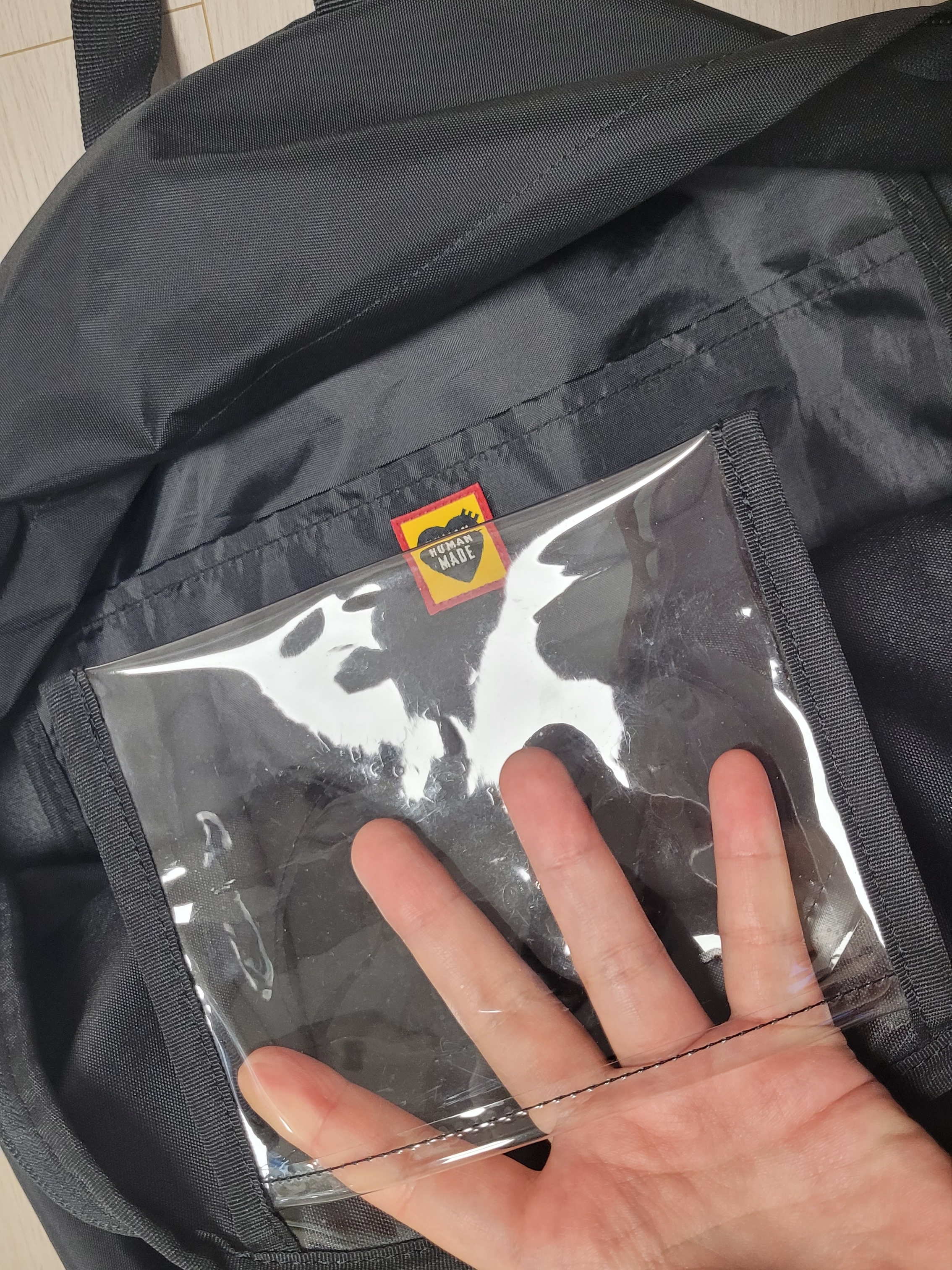 Human Made Backpack Black, (W) Danton Inner Crewneck Jacket Black 착용 스타일 - 4