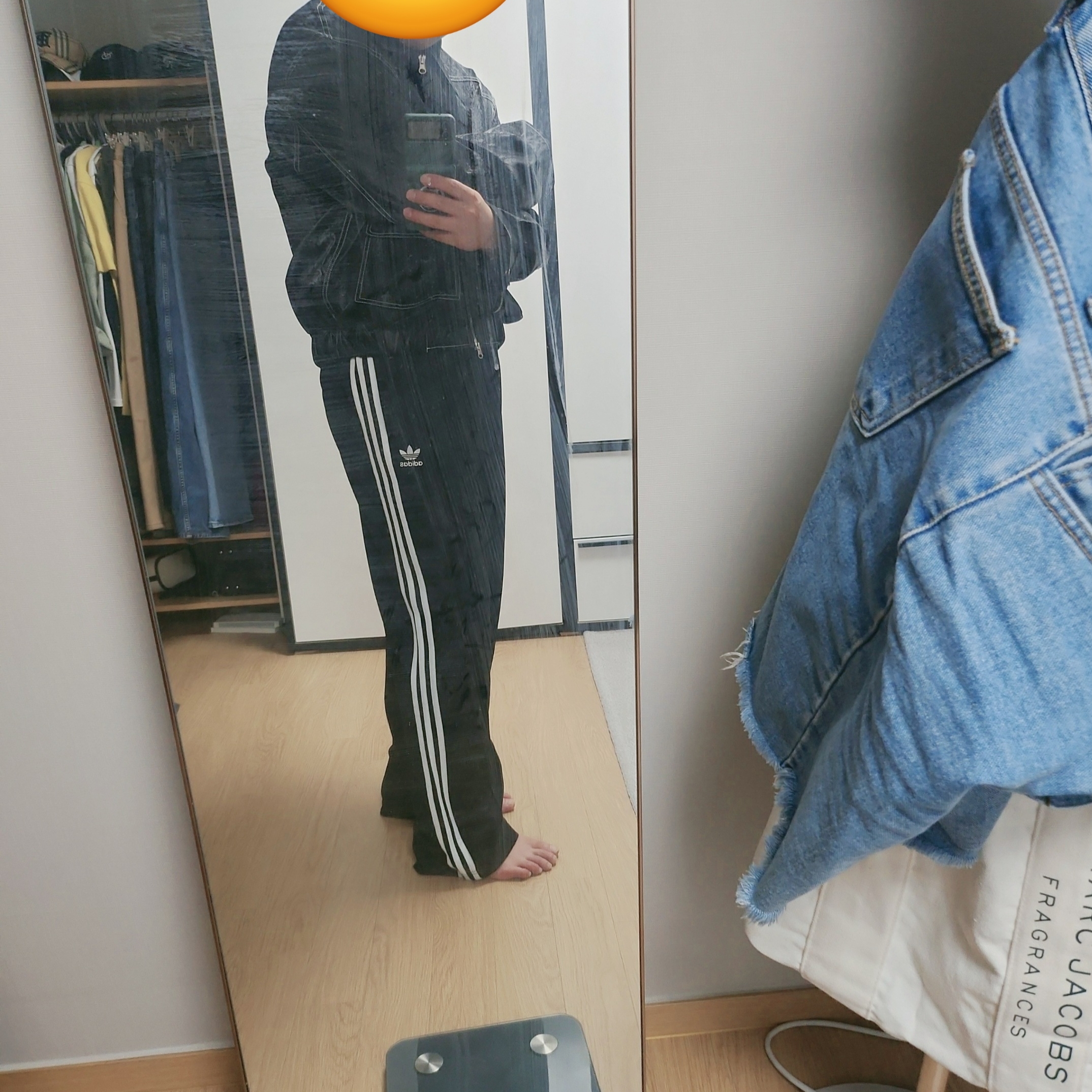 Adidas Adicolor Baggy Fit Firebird Track Pants Black - KR Sizing 착용 스타일