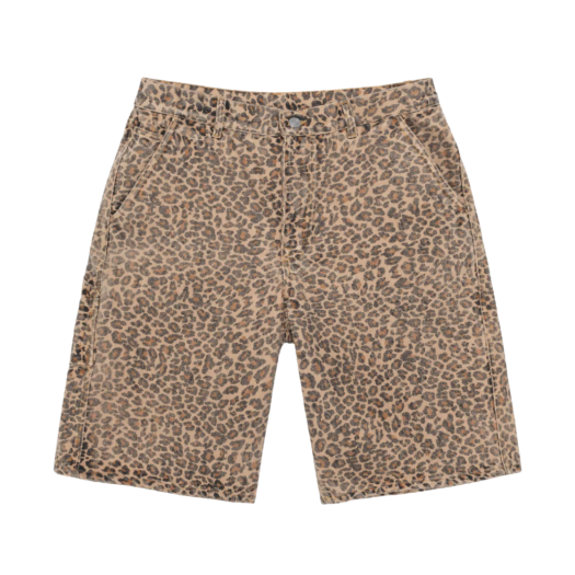 Stussy Denim Work Shorts Leopard