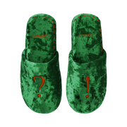 Say Touche Velvet Room Shoes Green