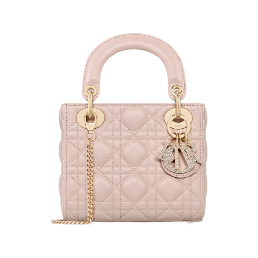 Dior Lady Dior Mini Bag Cannage Lambskin Powder Pink