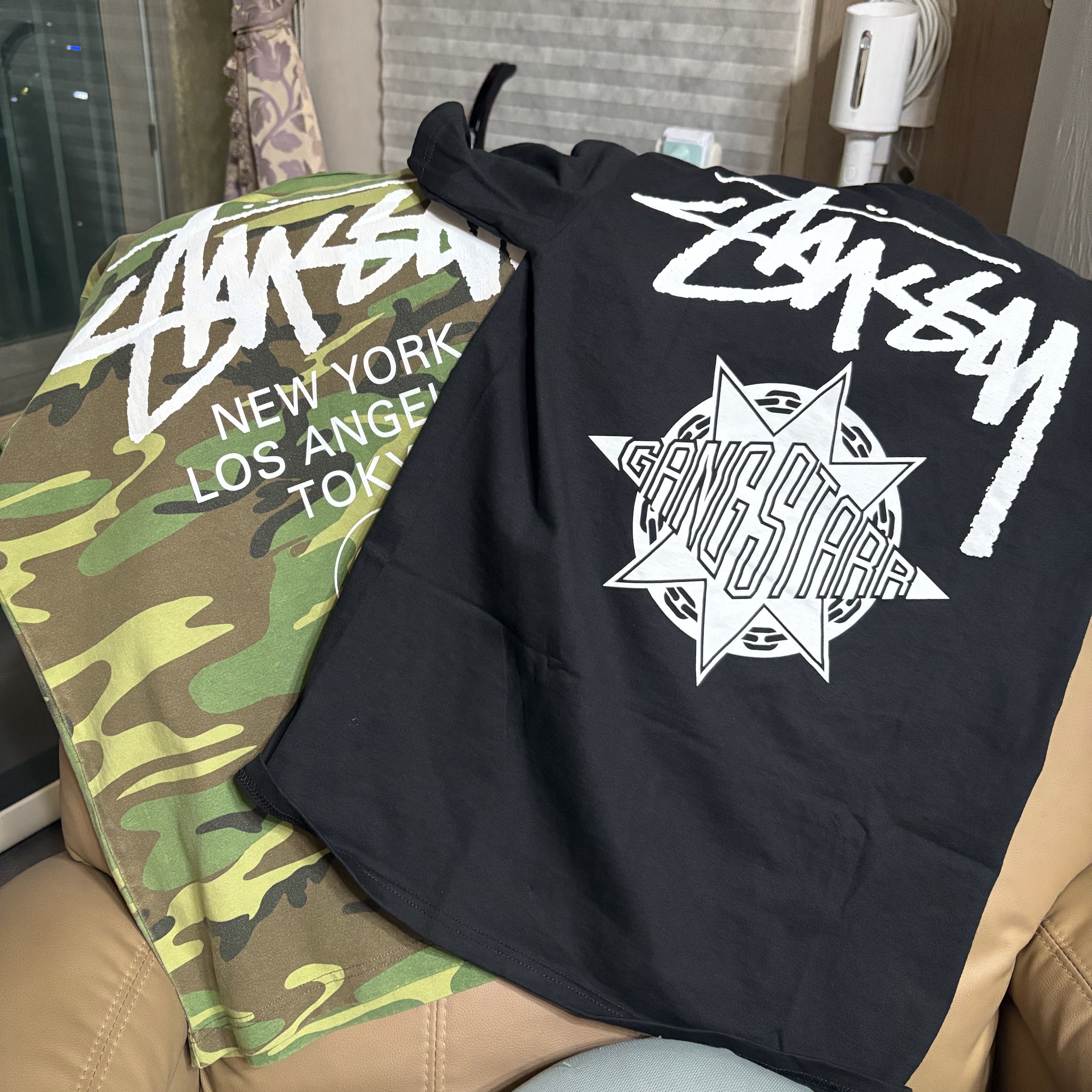 Stussy x Gang Starr Take It Personal T-Shirt Black, Stussy World Tour T-Shirts Camo 2025 착용 스타일