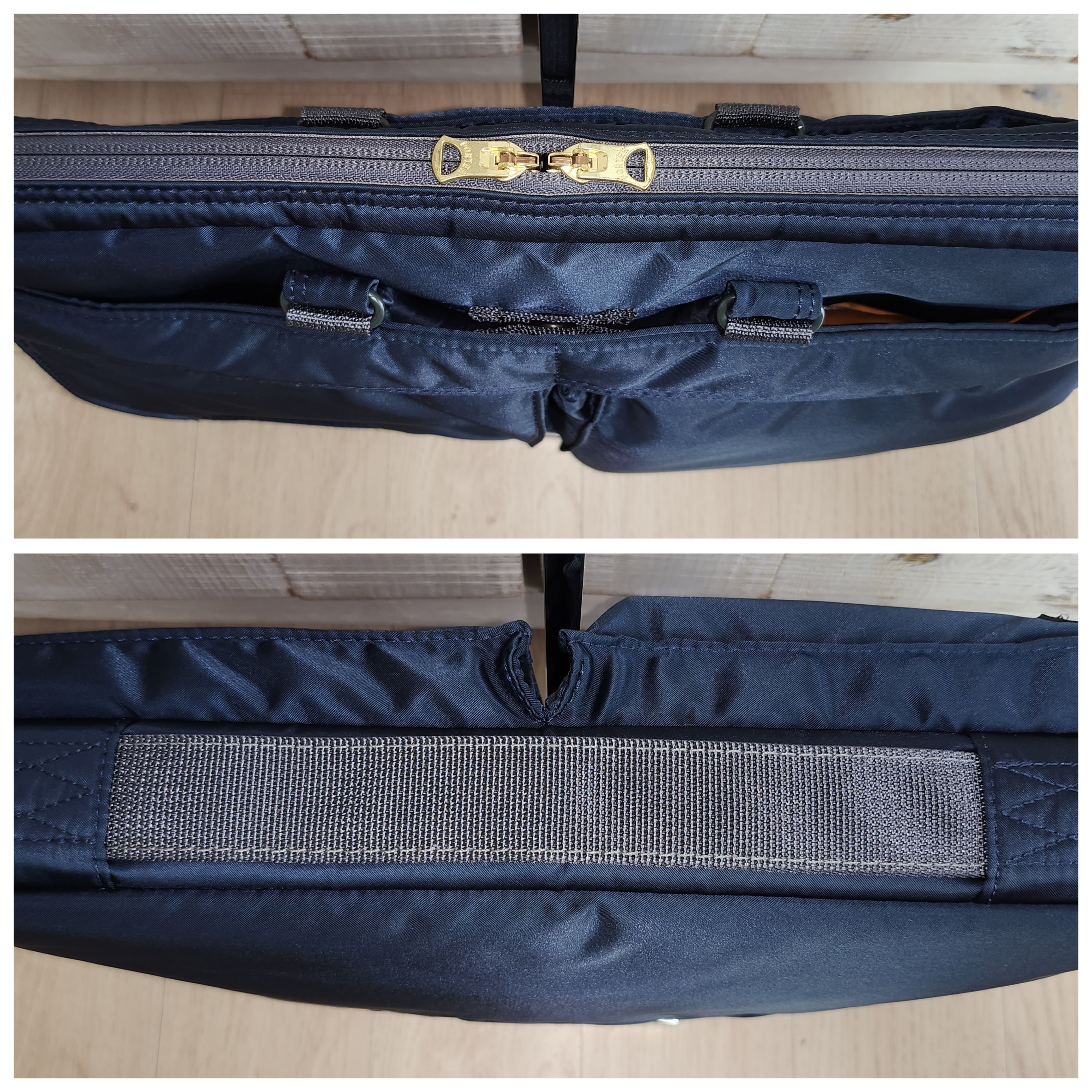 Porter PX Tanker Operator Bag 16 Iron Blue, Porter Carrying Equipment Strap 40 Sage Green 착용 스타일 - 3