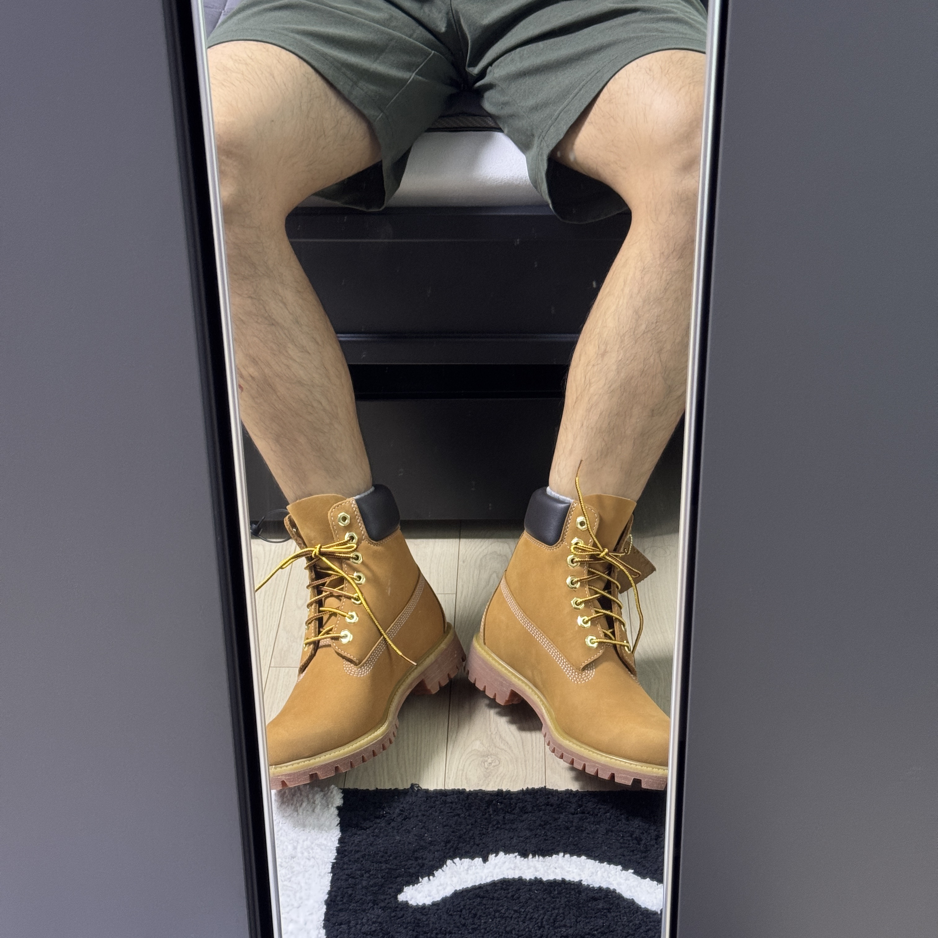 Timberland Premium 6 inch Waterproof Boot Wheat Nubuck - Wide 착용 스타일