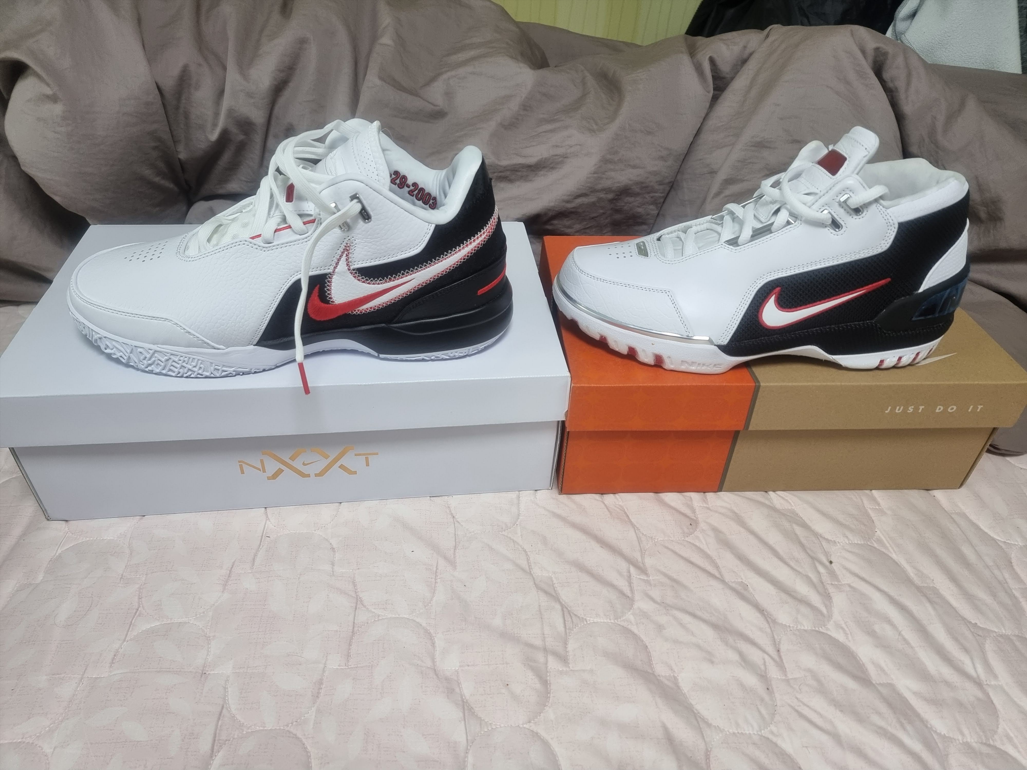 Nike Zoom LeBron NXXT Gen AMPD White University Red, Nike Air Zoom Generation White Black 2023 착용 스타일 - 7