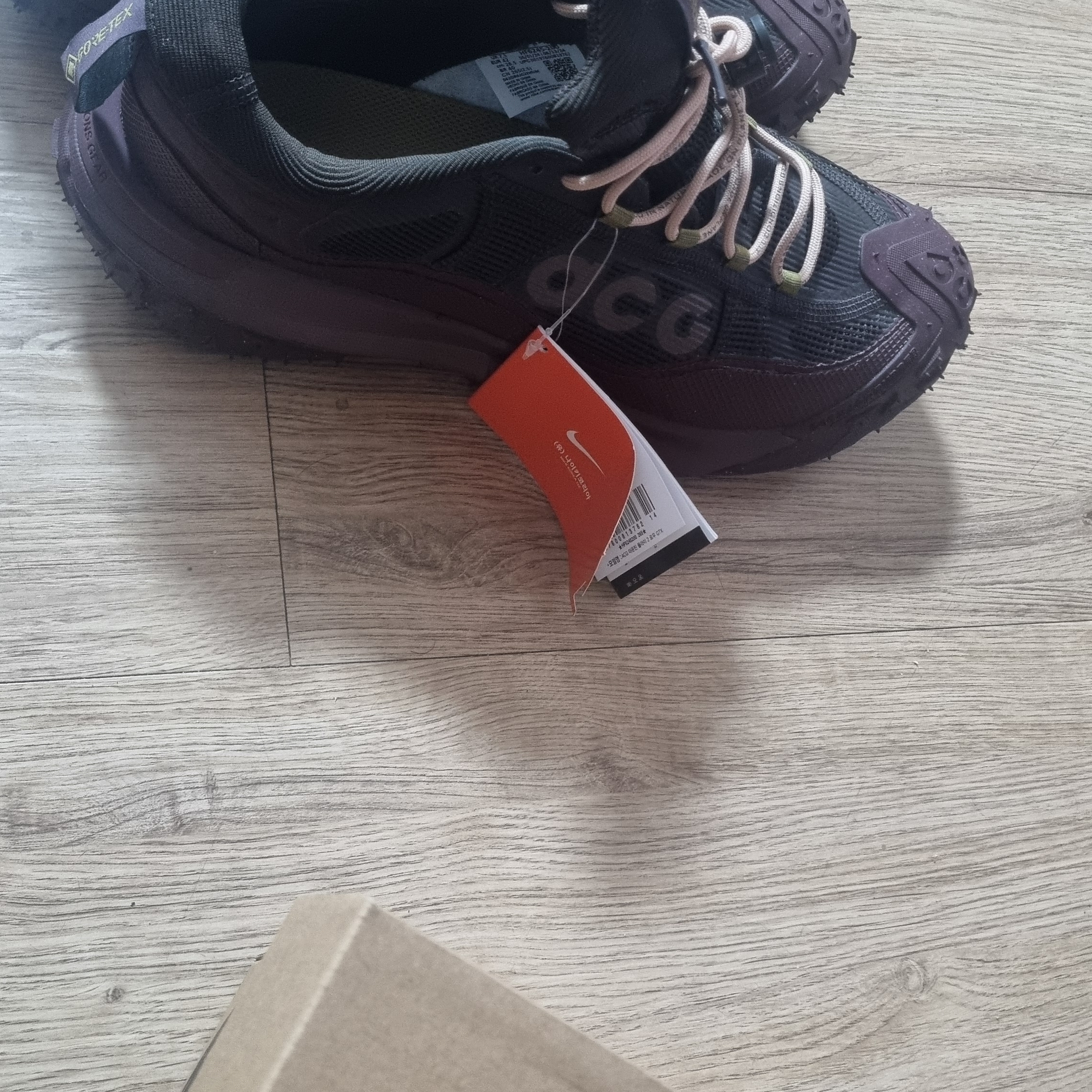 Nike ACG Mountain Fly 2 Low Gore-Tex Burgundy Crush and Velvet Brown 착용 스타일