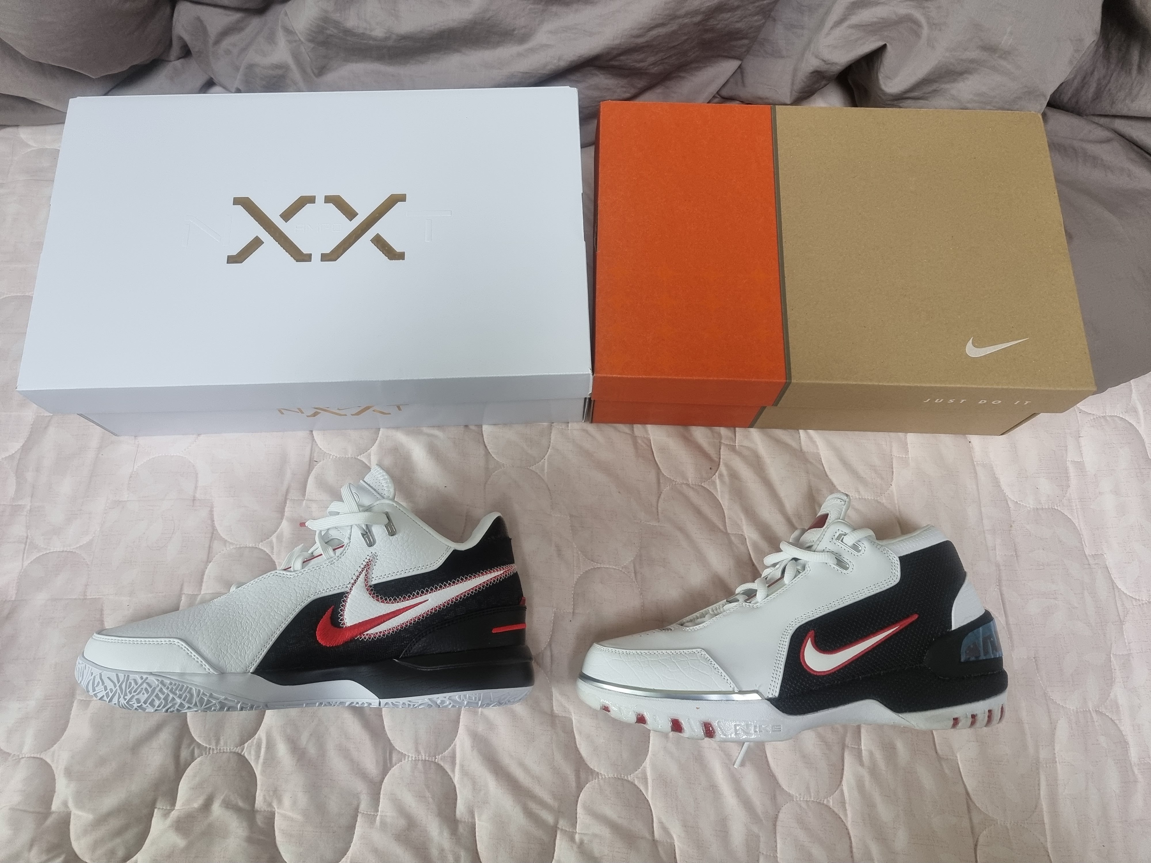 Nike Zoom LeBron NXXT Gen AMPD White University Red, Nike Air Zoom Generation White Black 2023 착용 스타일 - 8