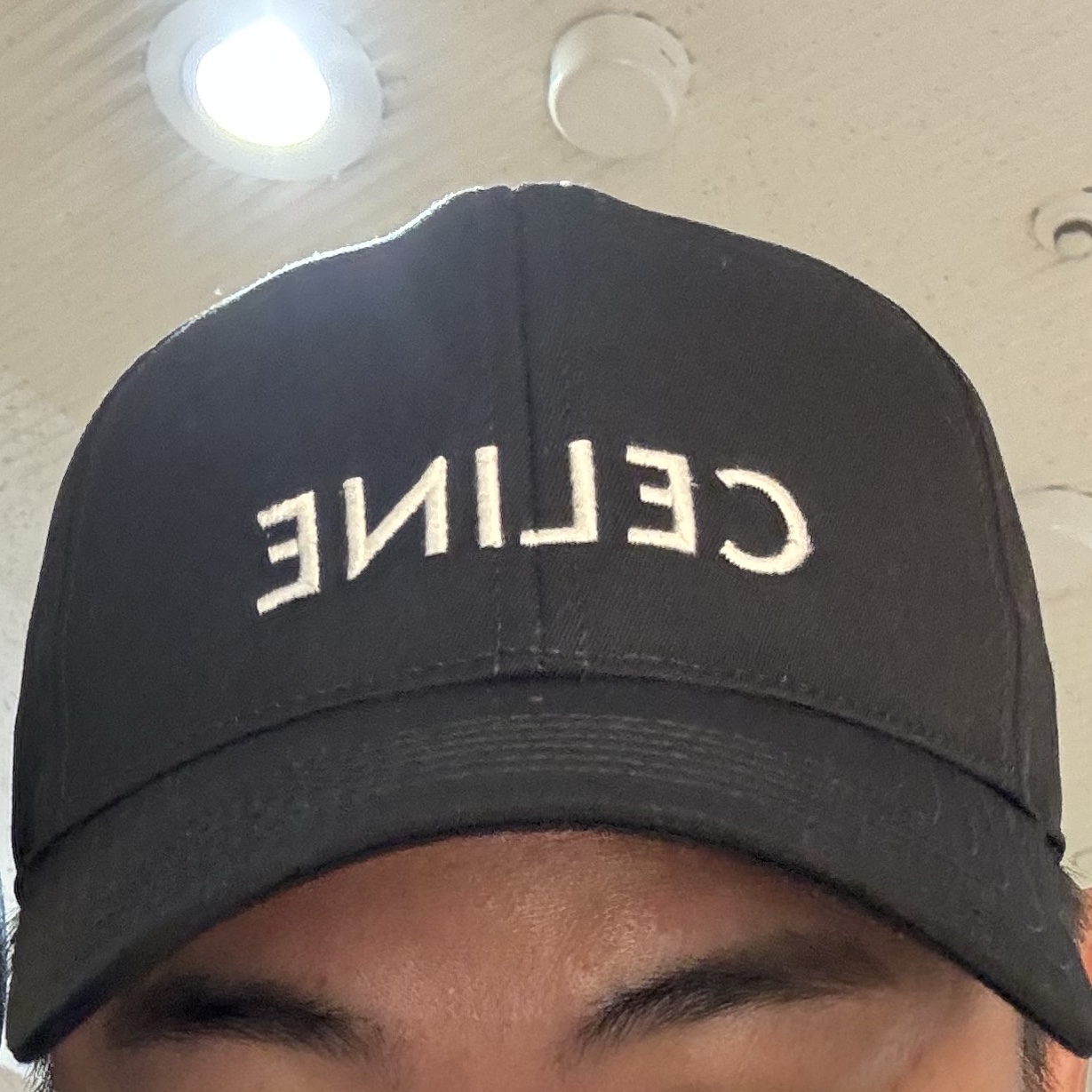 Celine Baseball Cap in Cotton Black 착용 스타일