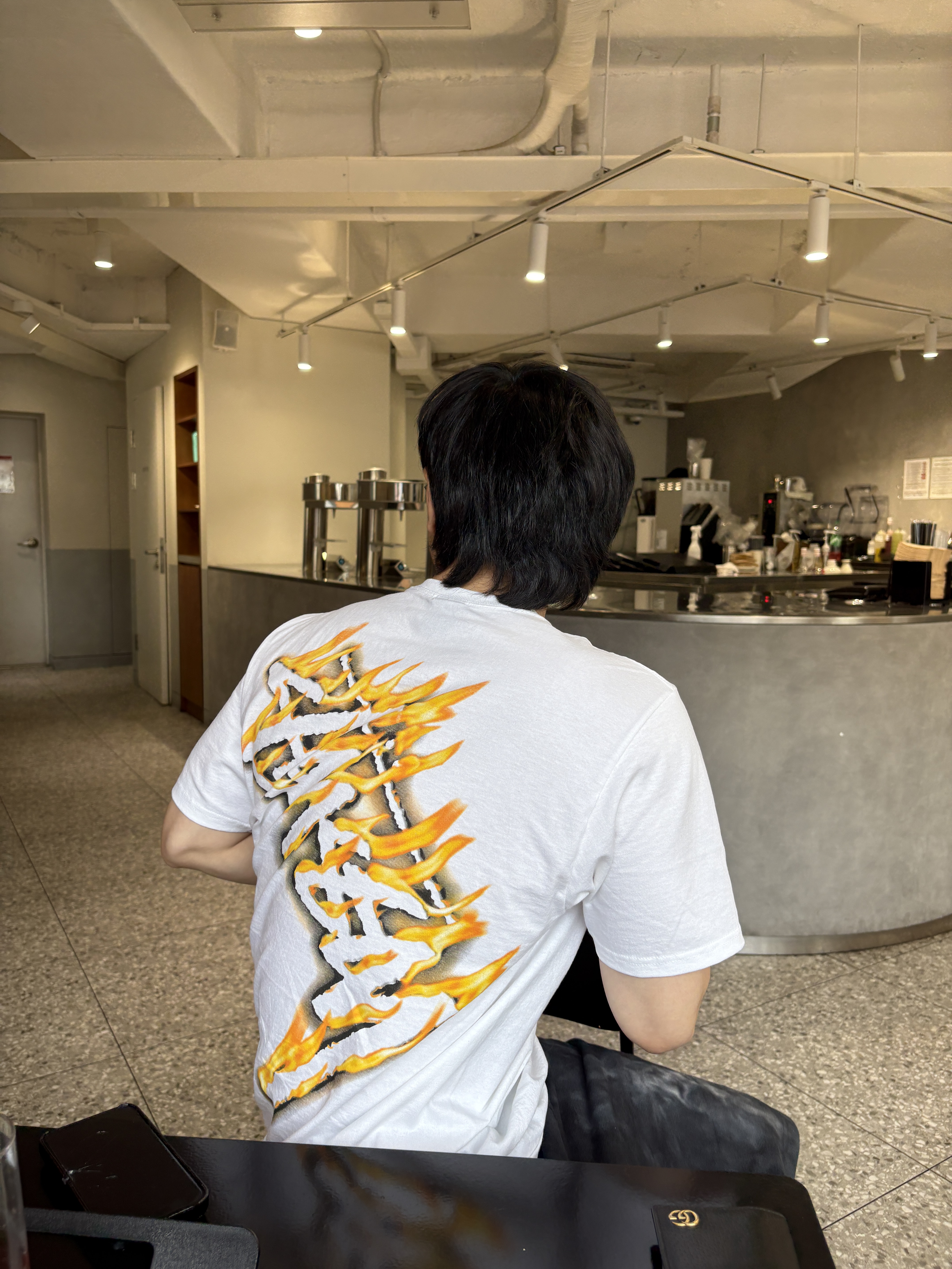 Stussy Burning Stock T-Shirt White, Supreme x Ducati Track Jacket Black - 24SS 착용 스타일 - 4