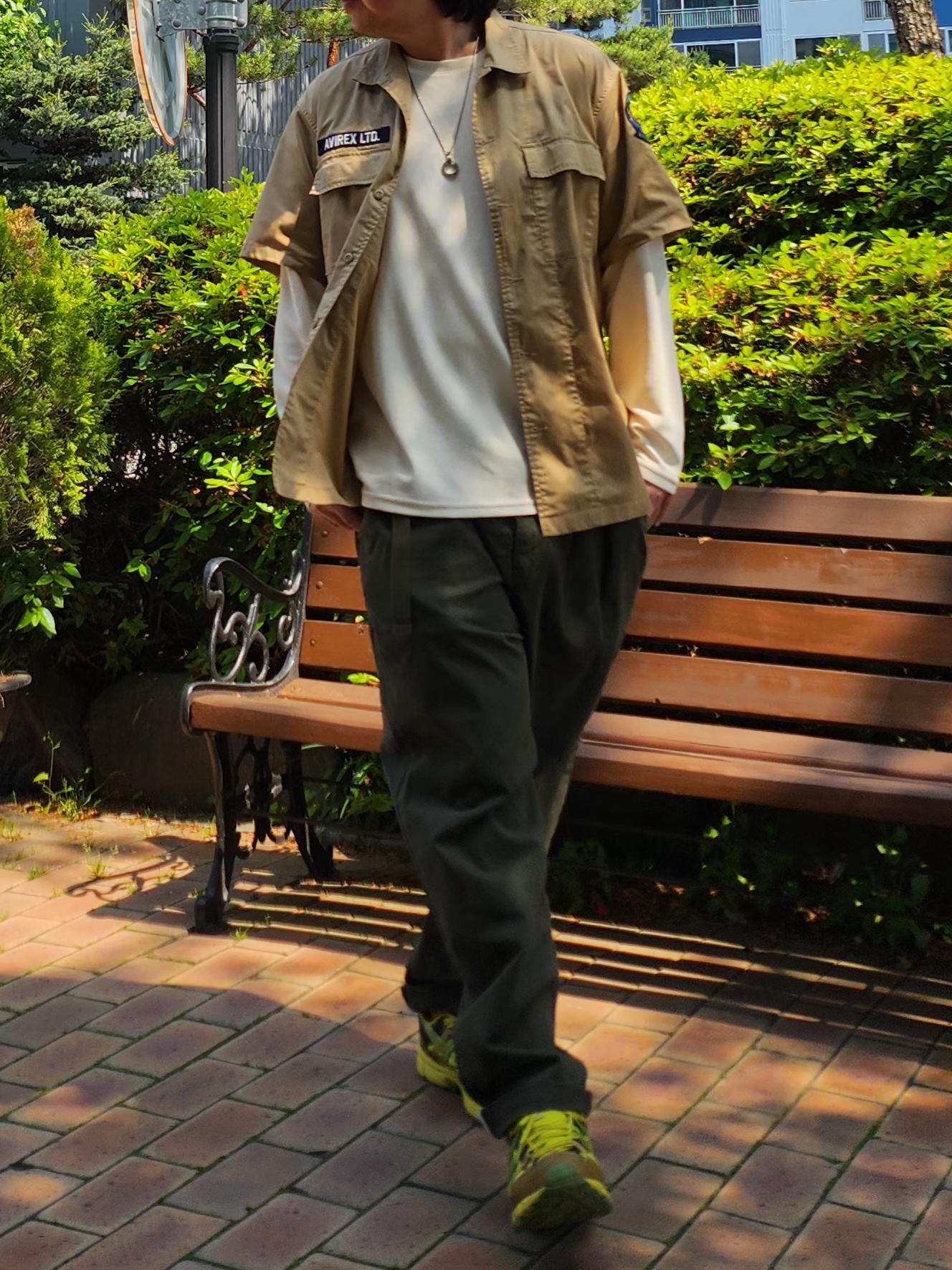 Asics HS4-S Gel-Sonoma 15-50 Gore-Tex Green Sheen Epsom 착용 스타일 - 2
