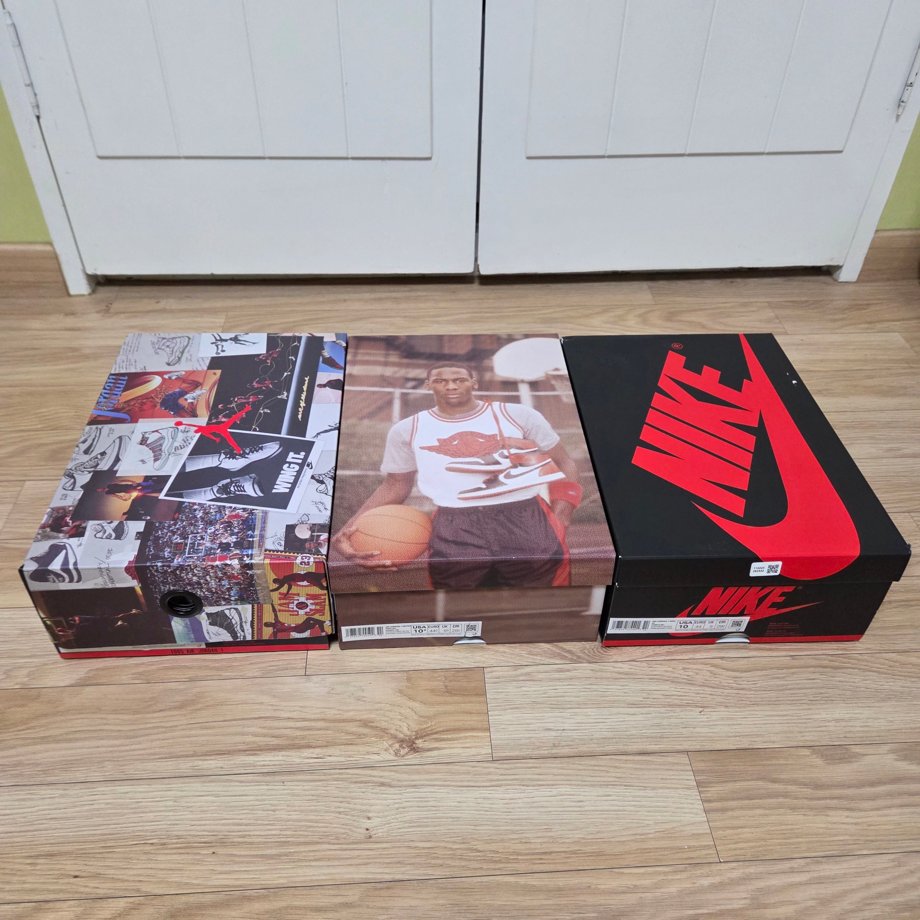 Jordan 1 High 85 Bred, Jordan 1 Retro High OG Black Toe 착용 스타일 - 1