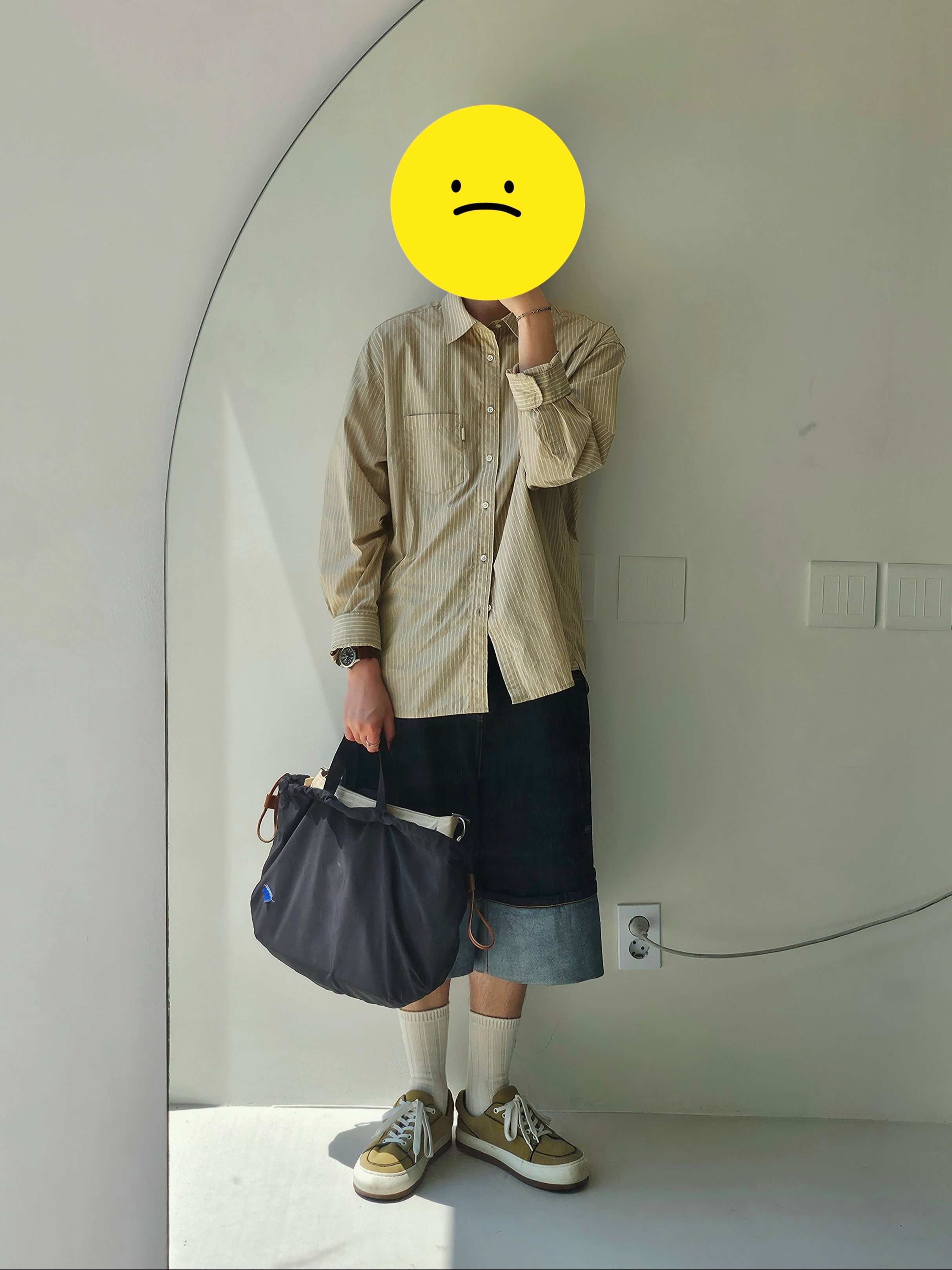 Ader Error Henrik Jeans Blue 착용 스타일 - 1