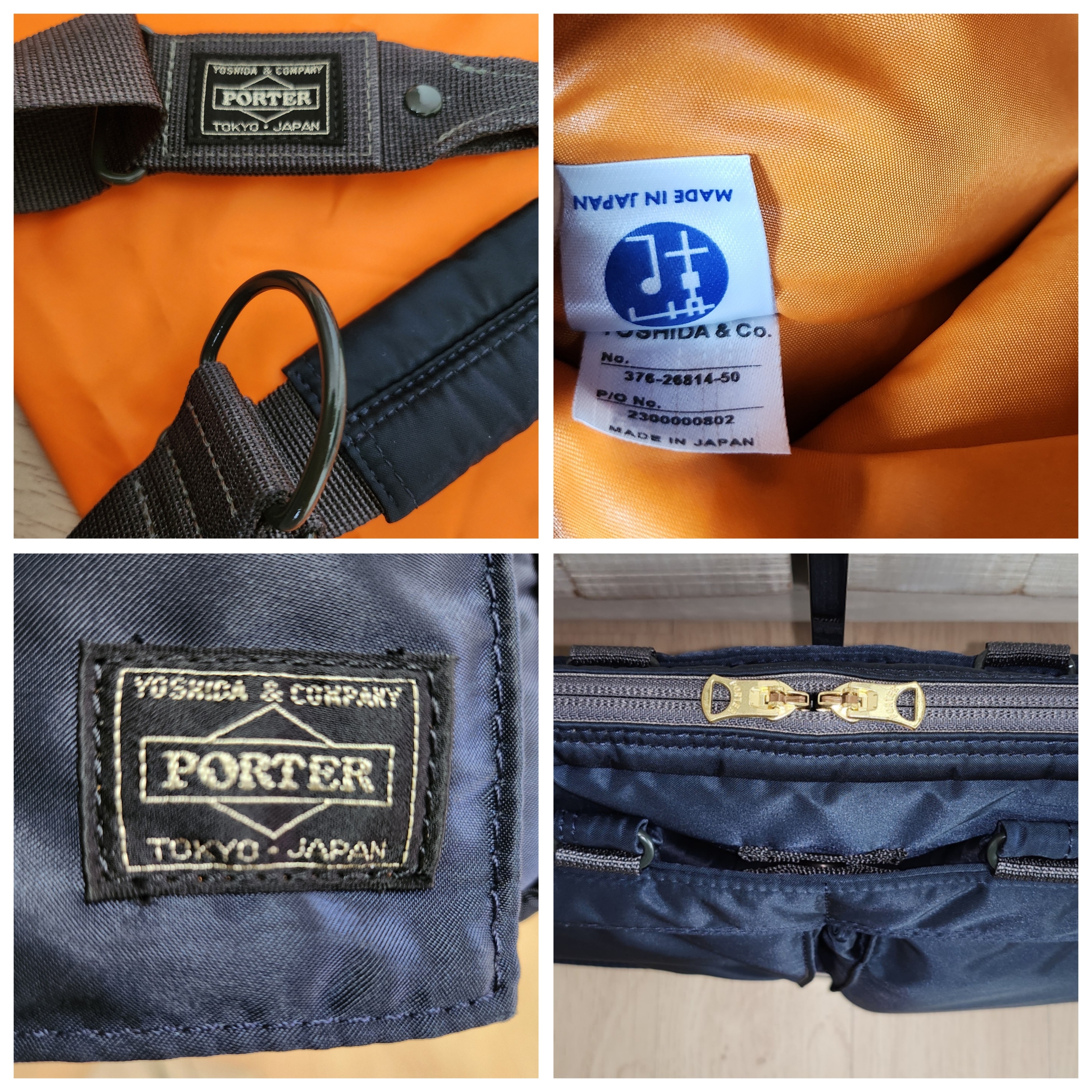 Porter PX Tanker Operator Bag 16 Iron Blue, Porter Carrying Equipment Strap 40 Sage Green 착용 스타일 - 10