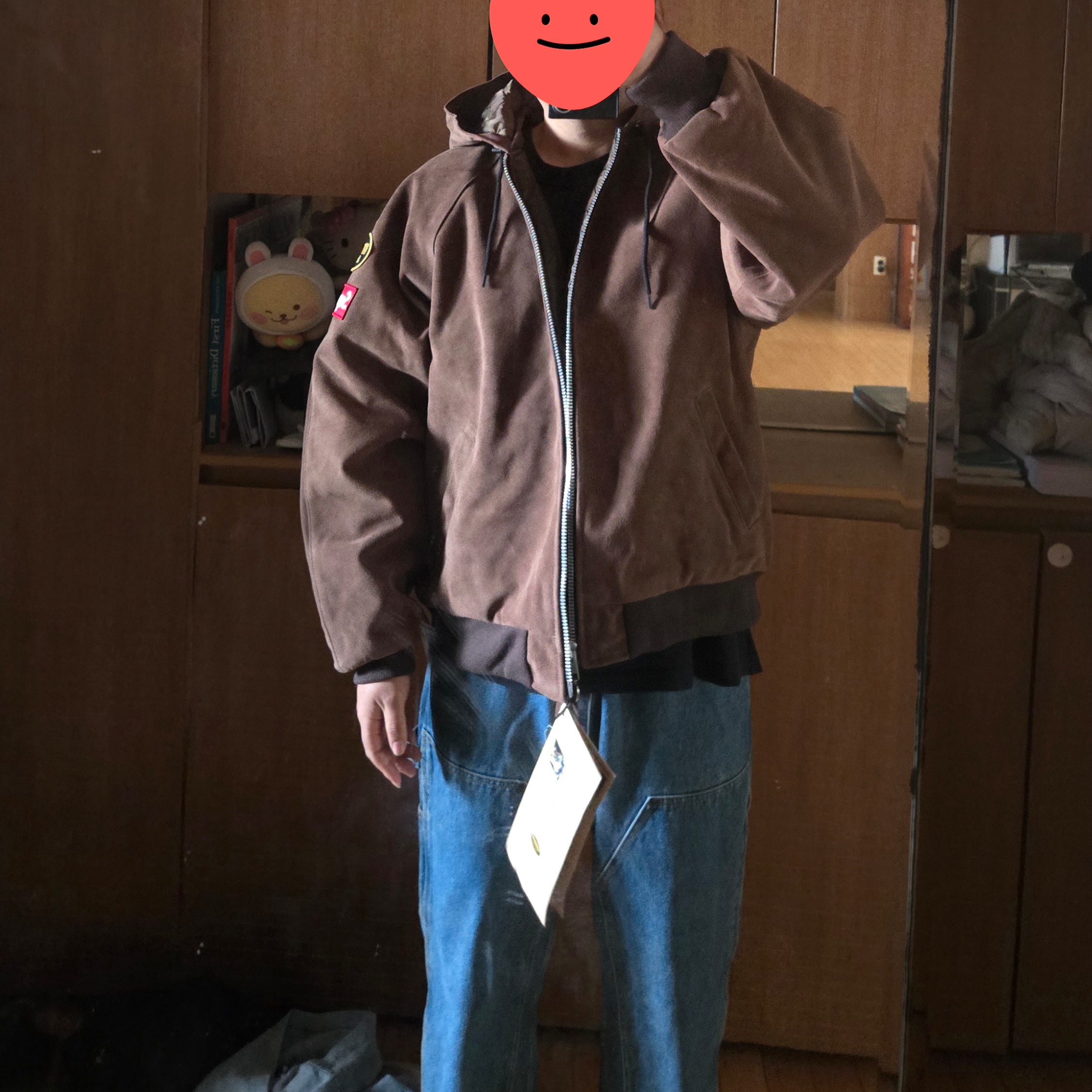 Supreme x Vanson Leathers Hooded Work Jacket Suede - 24FW 착용 스타일 - 2