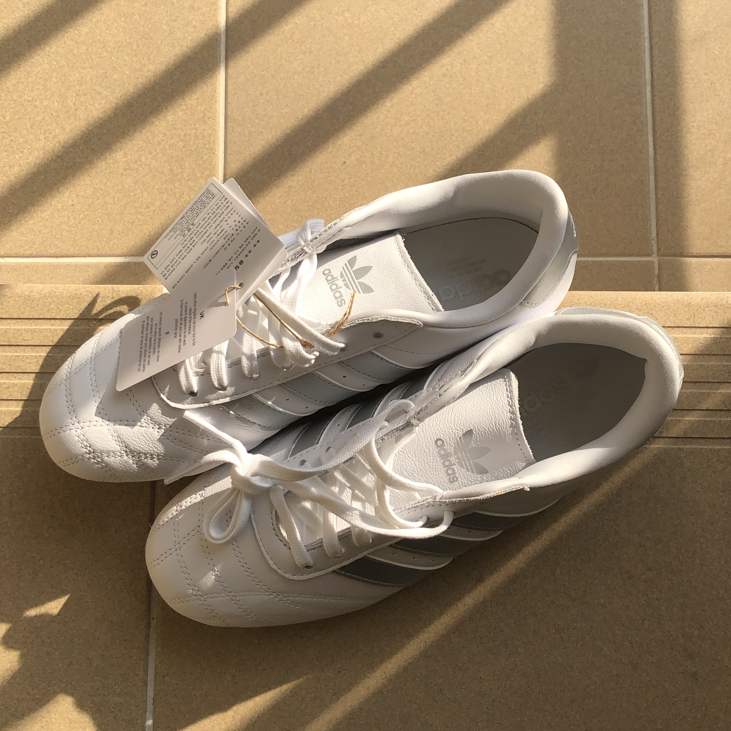 (W) Adidas Taekwondo Lace Cloud White Silver Metallic 착용 스타일 - 2
