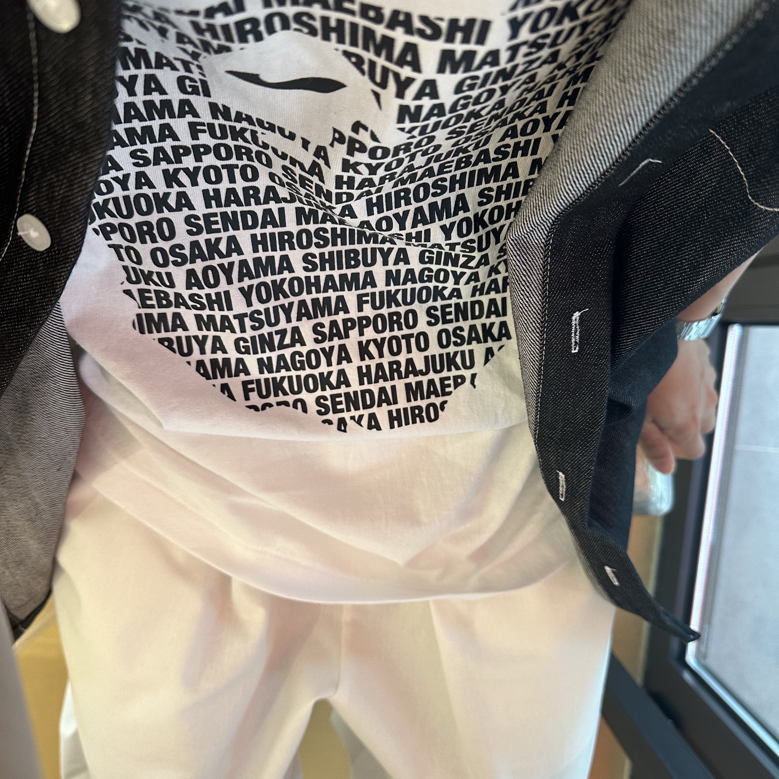 BAPE Japan Ape Head T-Shirt White 착용 스타일