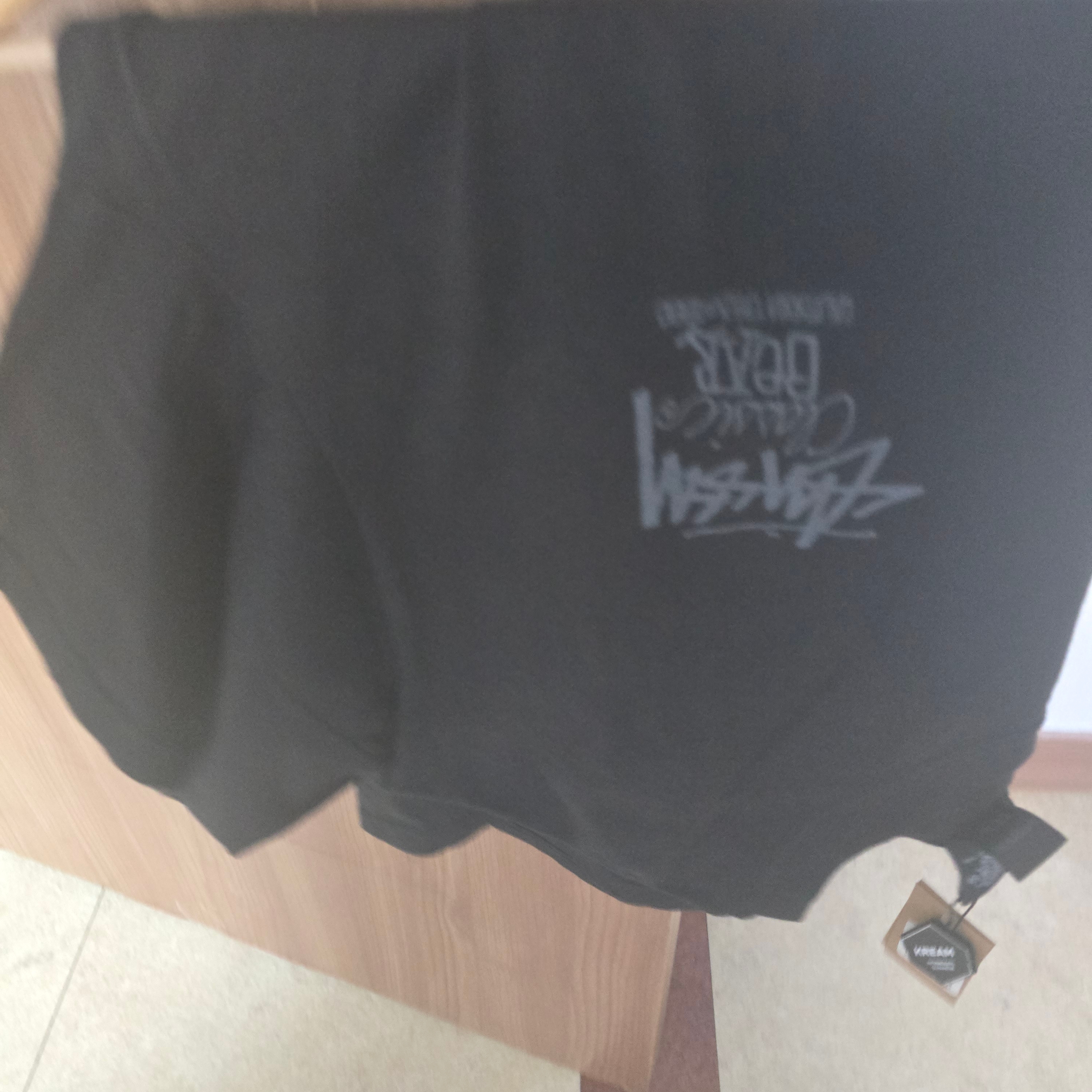 Stussy Pigment Dyed Classic Gear T-Shirt Black 착용 스타일