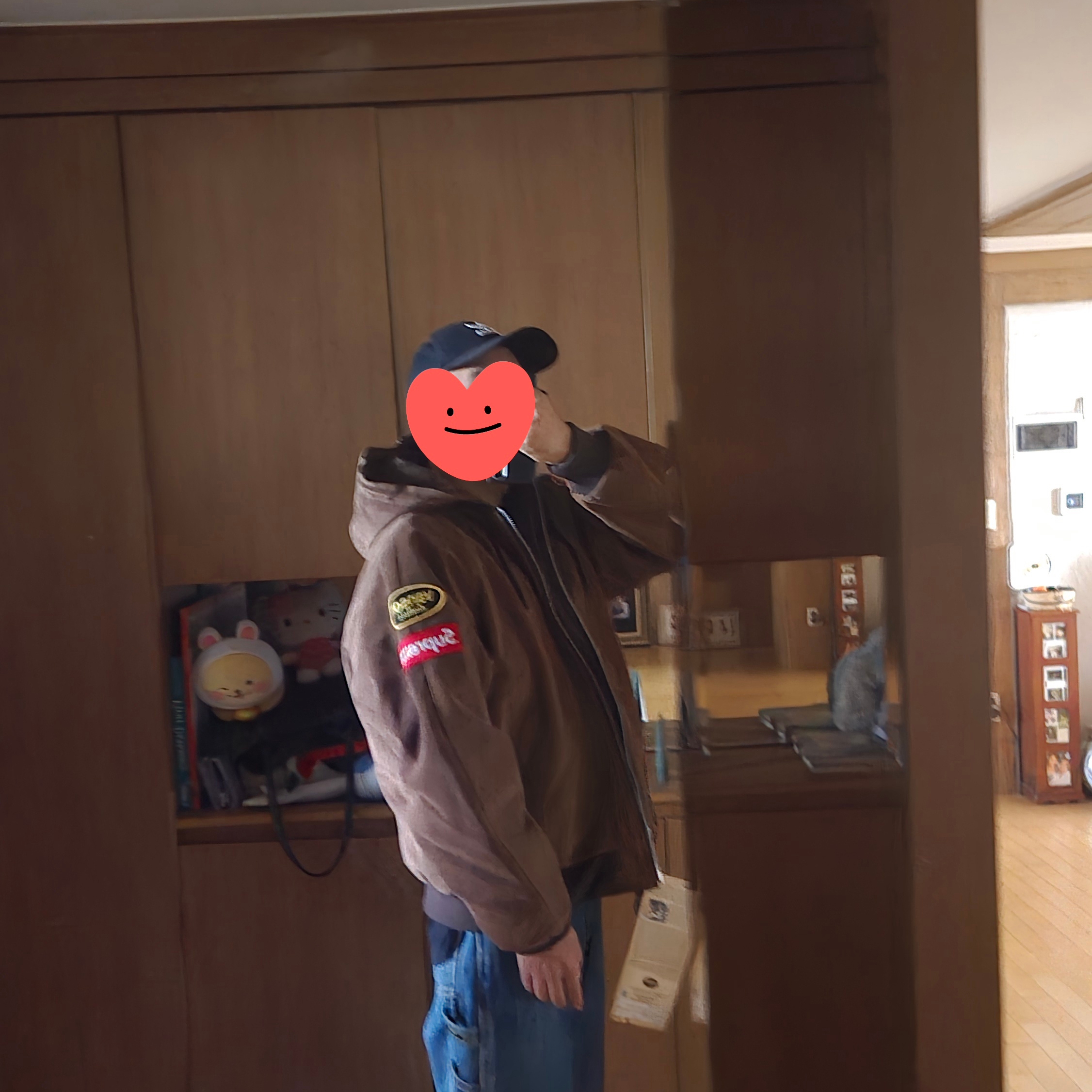 Supreme x Vanson Leathers Hooded Work Jacket Suede - 24FW 착용 스타일 - 1