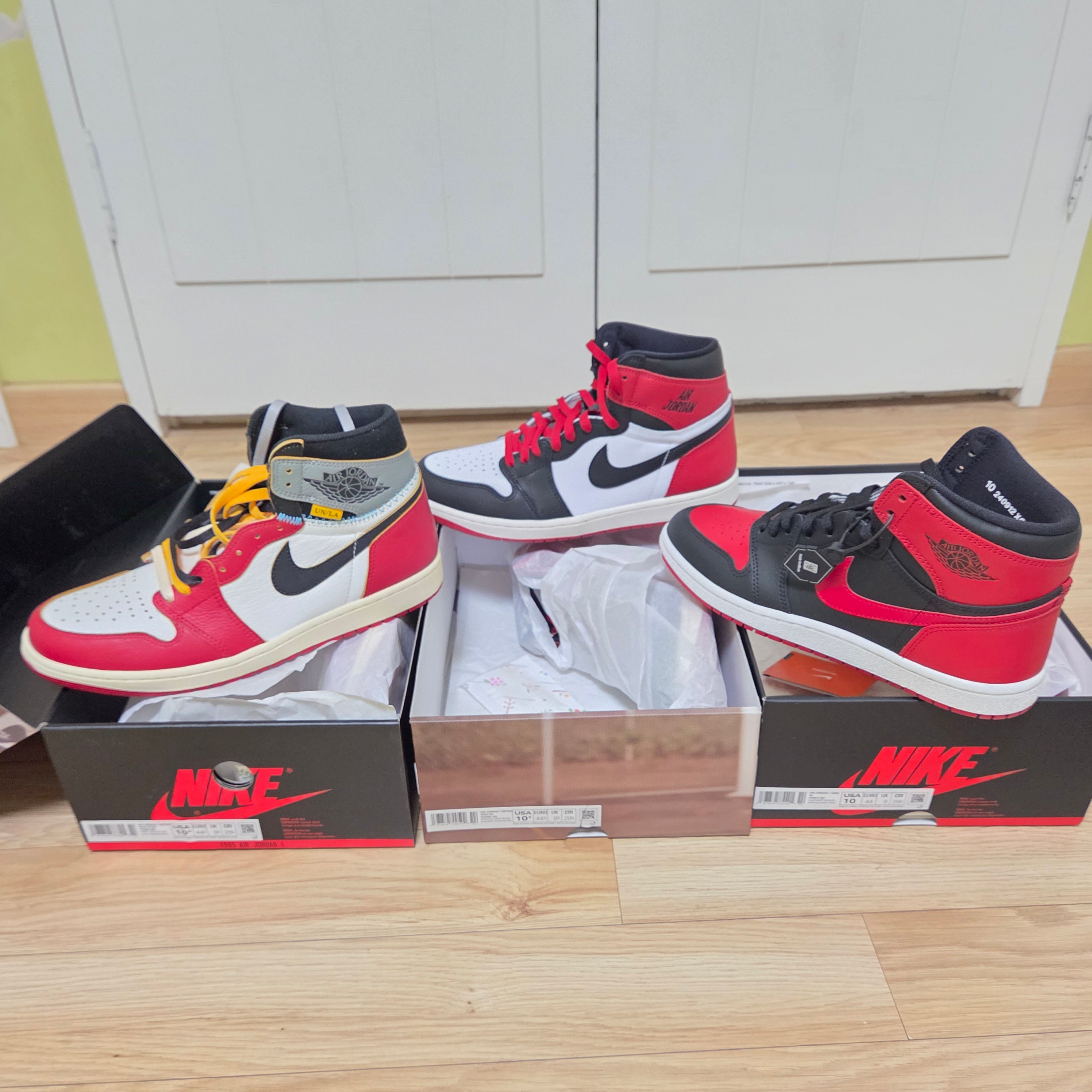 Jordan 1 High 85 Bred, Jordan 1 Retro High OG Black Toe 착용 스타일 - 3