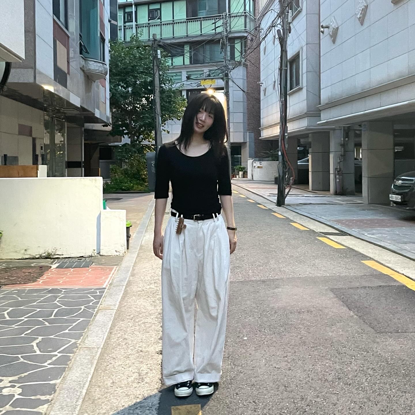 Converse Chuck 70 Hi Black 착용 스타일 - 3