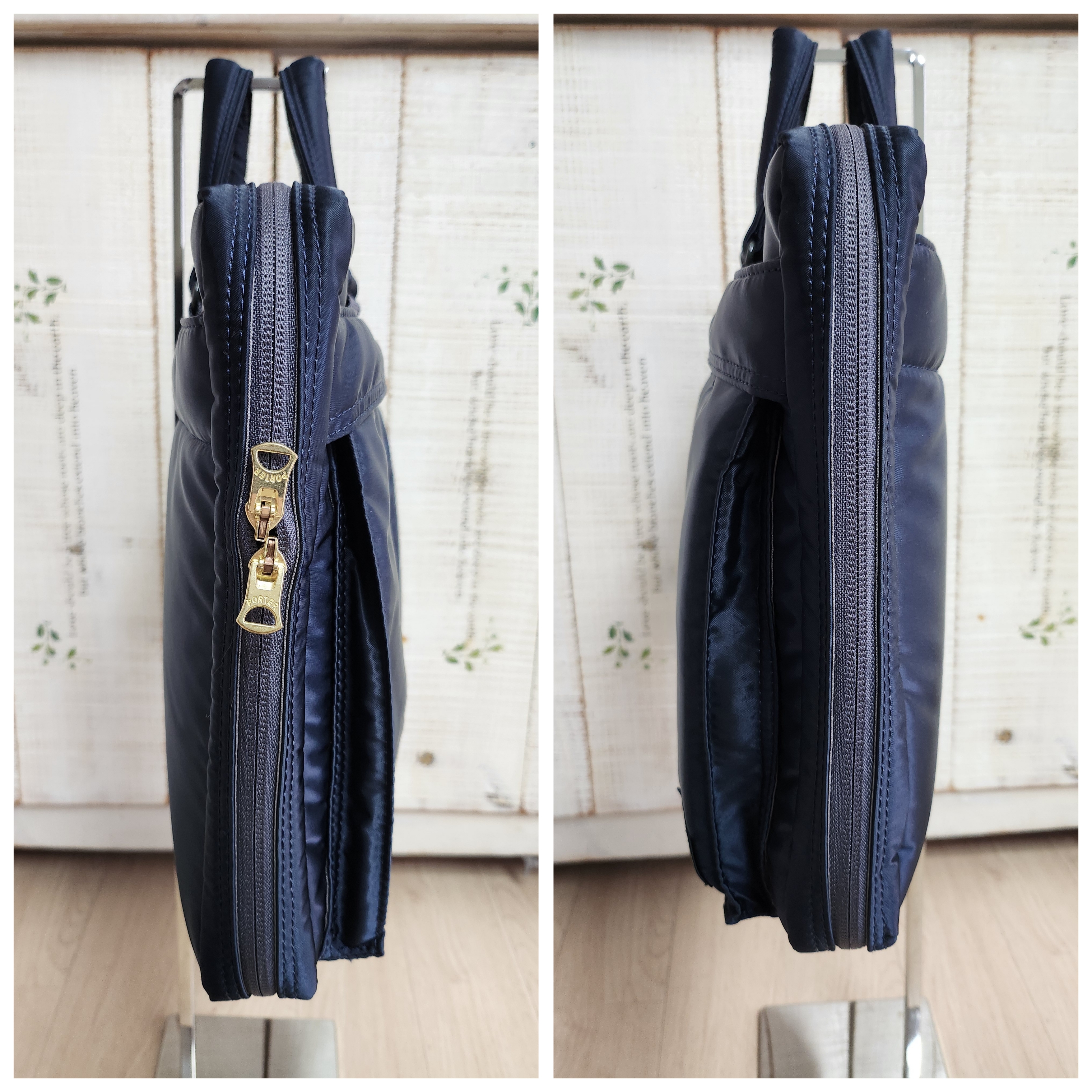 Porter PX Tanker Operator Bag 16 Iron Blue, Porter Carrying Equipment Strap 40 Sage Green 착용 스타일 - 5