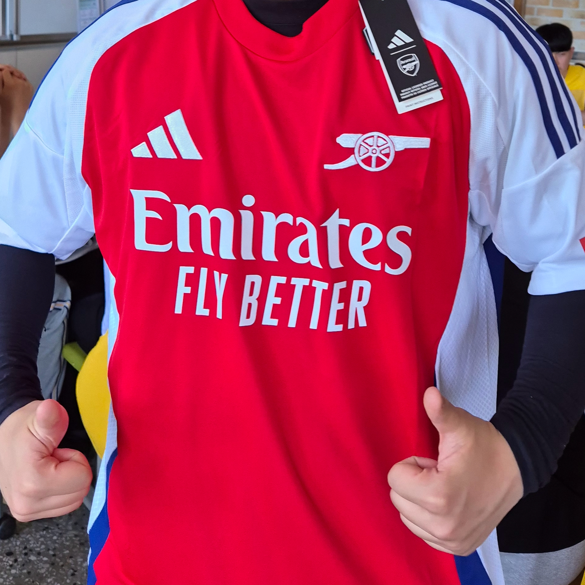 Adidas Arsenal 2024/25 Home Jersey Better Scarlet White - KR Sizing (Non Marking Ver.) 착용 스타일
