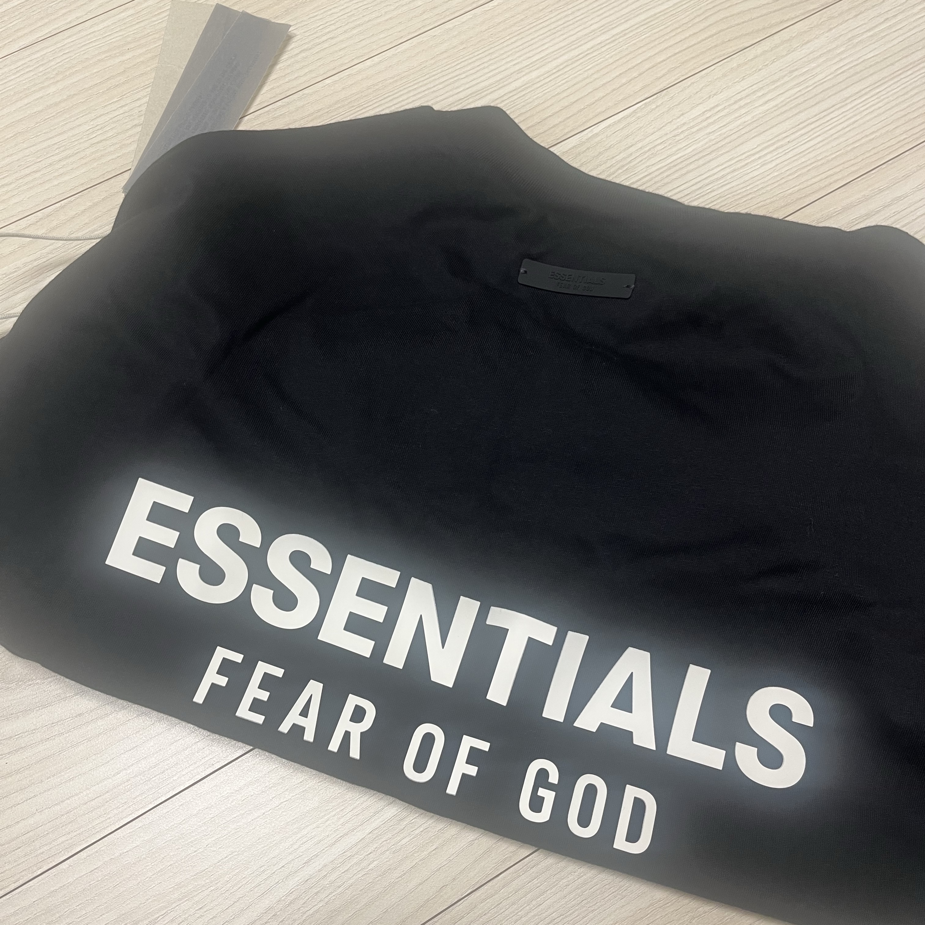 Essentials Jersey Crewneck T-Shirt Black - 24FW 착용 스타일