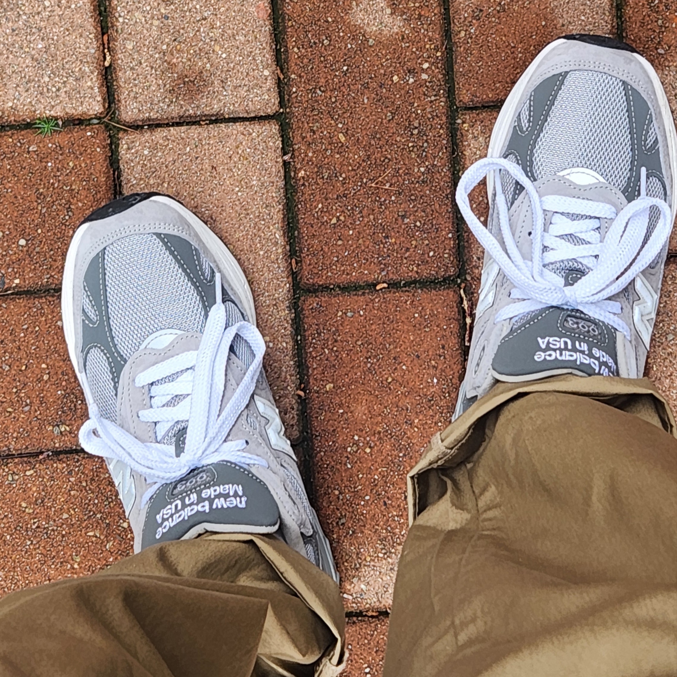 New Balance 993 Made in USA Grey - D Standard 착용 스타일