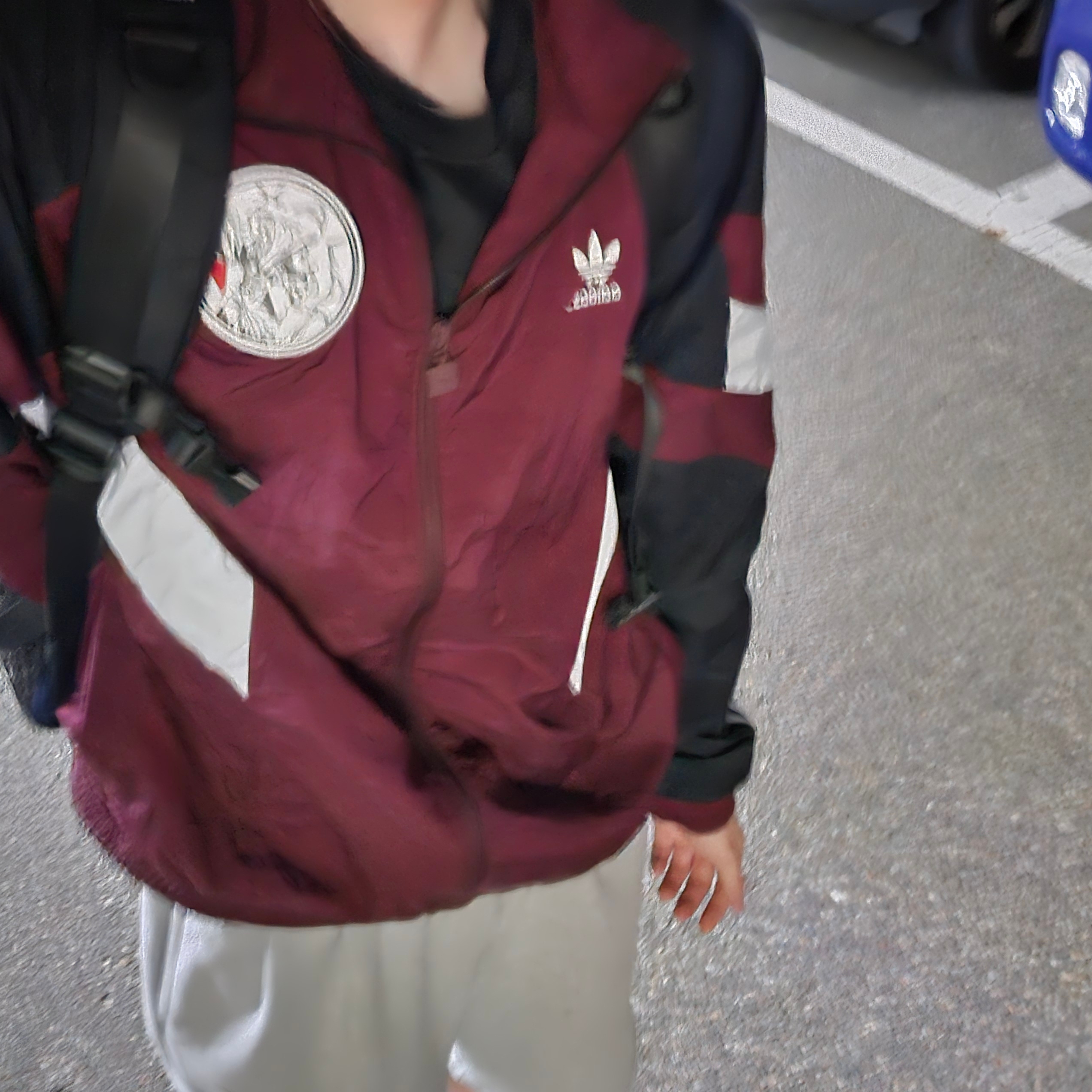 Adidas Ajax Amsterdam Originals Track Top Maroon - US Sizing 착용 스타일