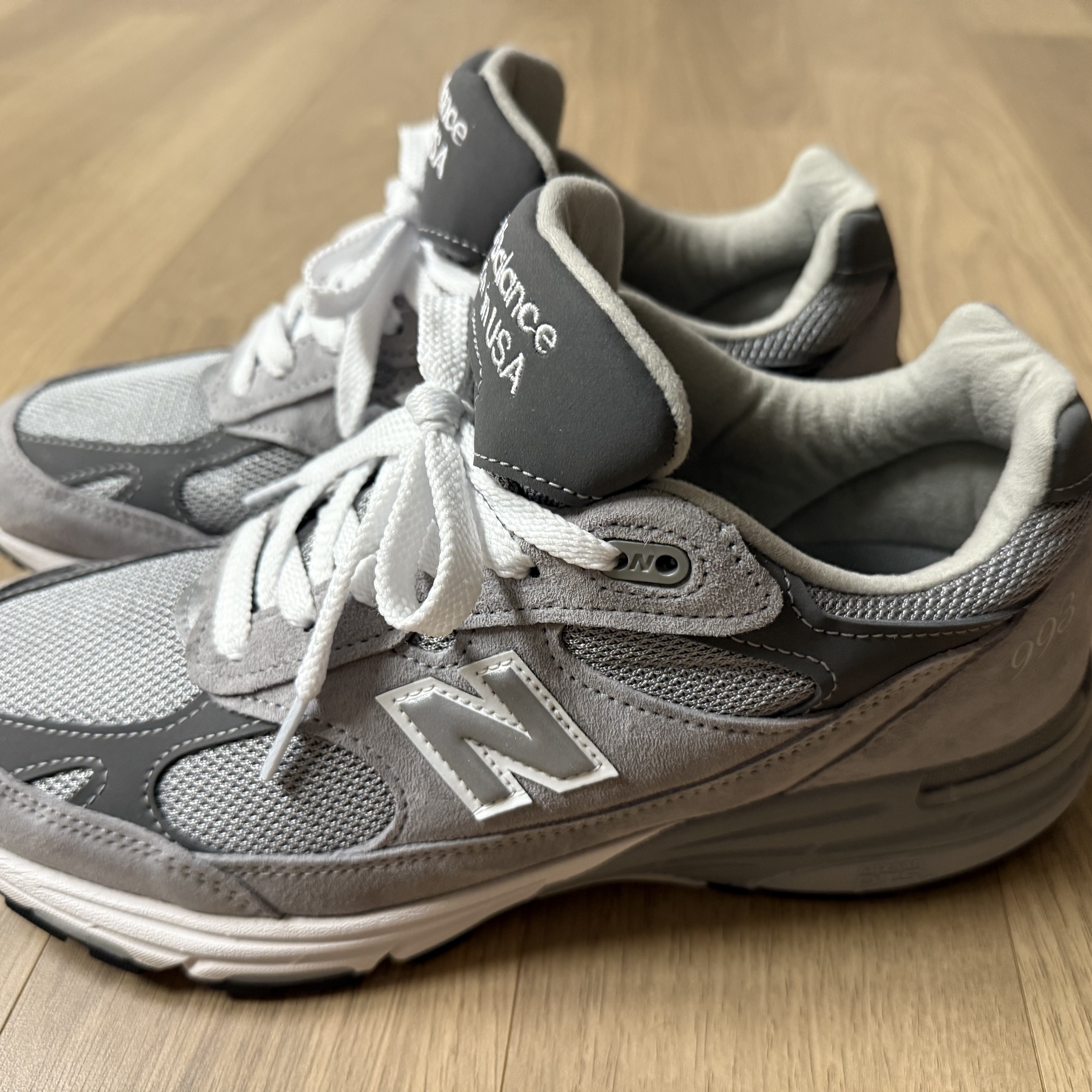 New Balance 993 Made in USA Grey - D Standard 착용 스타일 - 4
