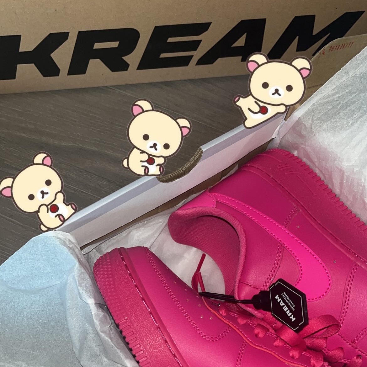 (W) Nike Air Force 1 '07 Fireberry Fierce Pink 착용 스타일