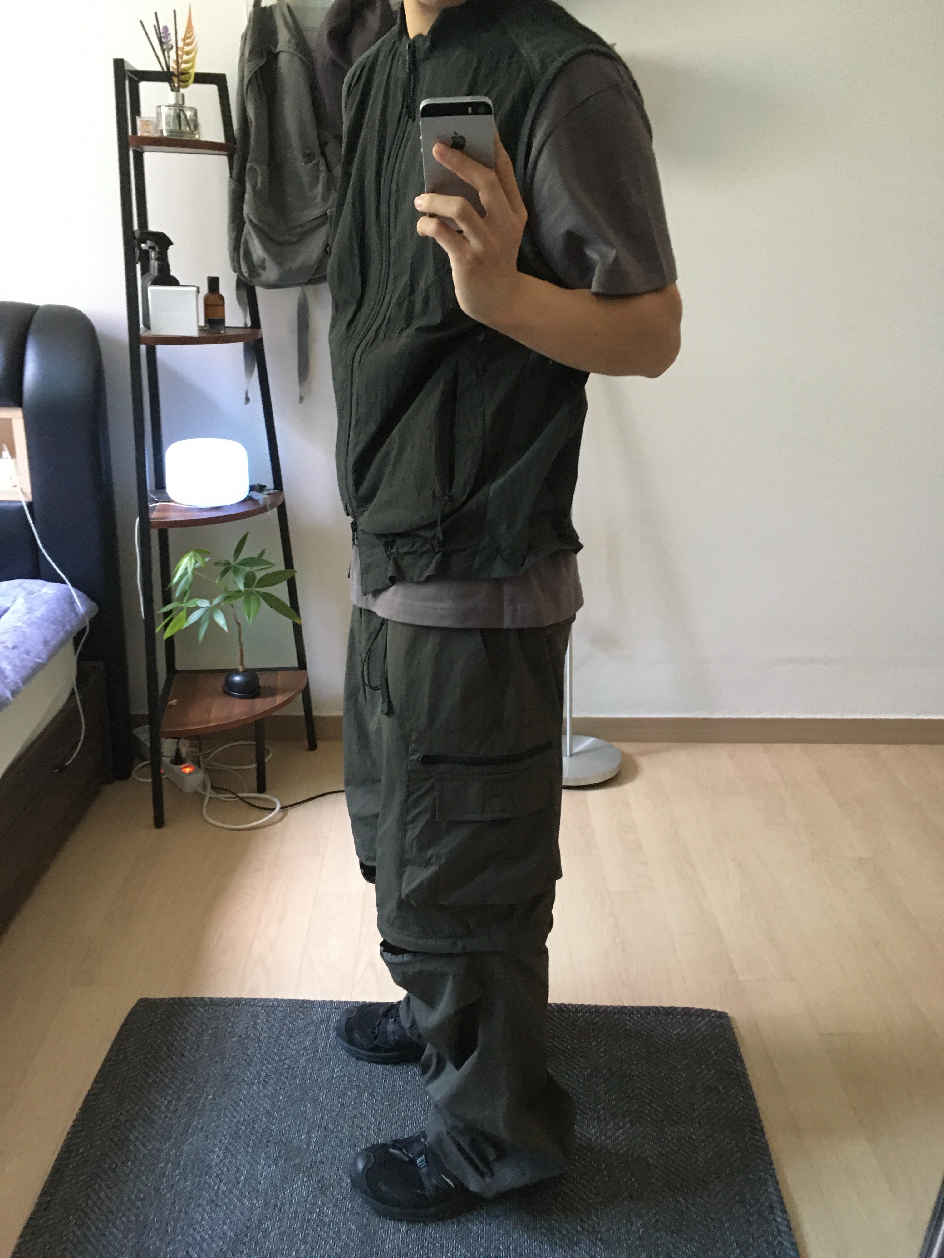 Sansan Gear Terraface Vest Blue Grey, Sansan Gear Terraface Vest Charcoal 착용 스타일 - 2