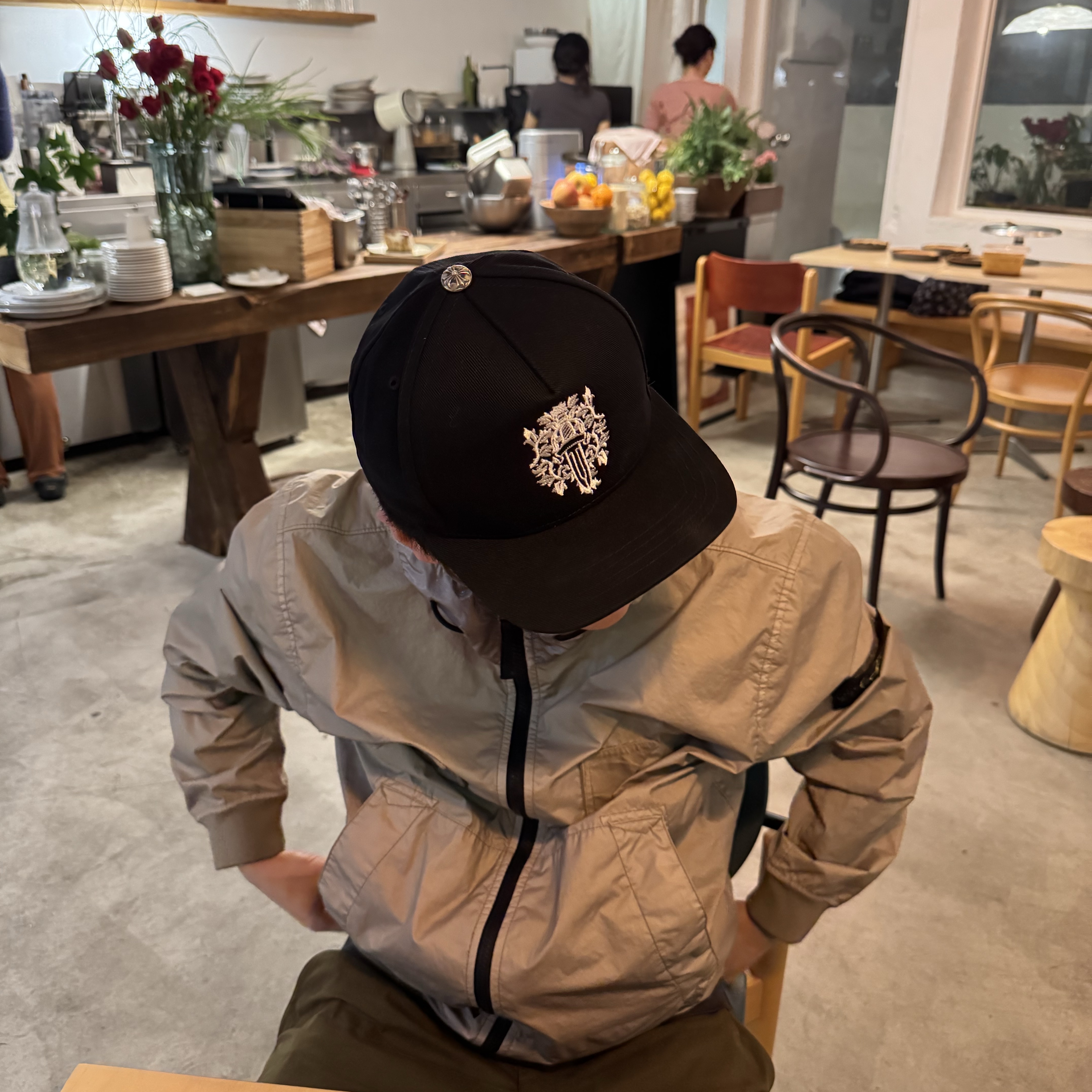 Chrome Hearts Dagger Denim Baseball Hat Black White, Stone Island 40723 Membrana 3L TC Hooded Jacket Dove Grey - 23SS 착용 스타일