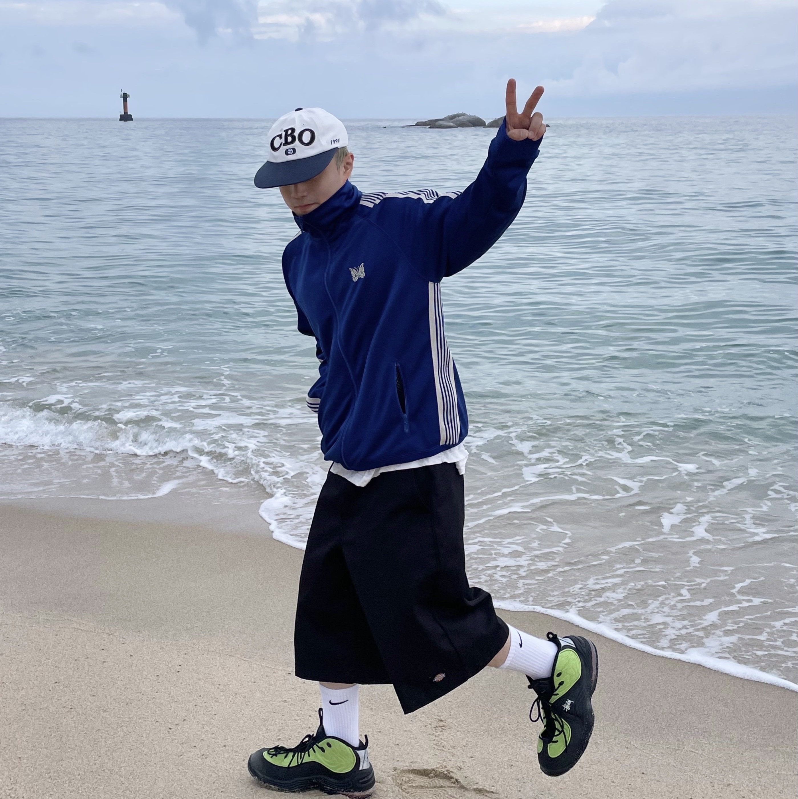 Needles Track Jacket Poly Smooth Royal, Dickies Loose Fit 13 Inch Flat Front Work Shorts Black 착용 스타일 - 1
