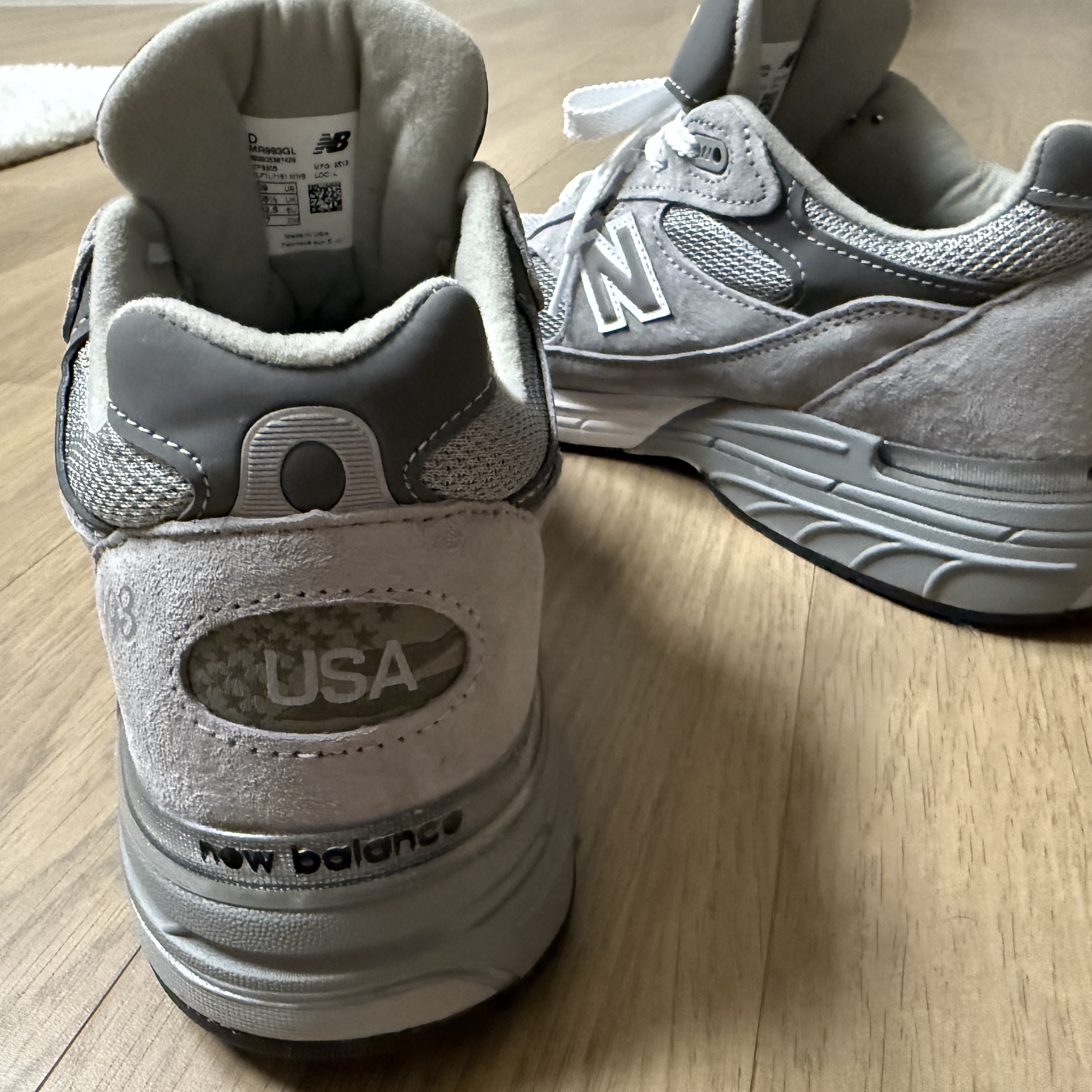 New Balance 993 Made in USA Grey - D Standard 착용 스타일 - 3