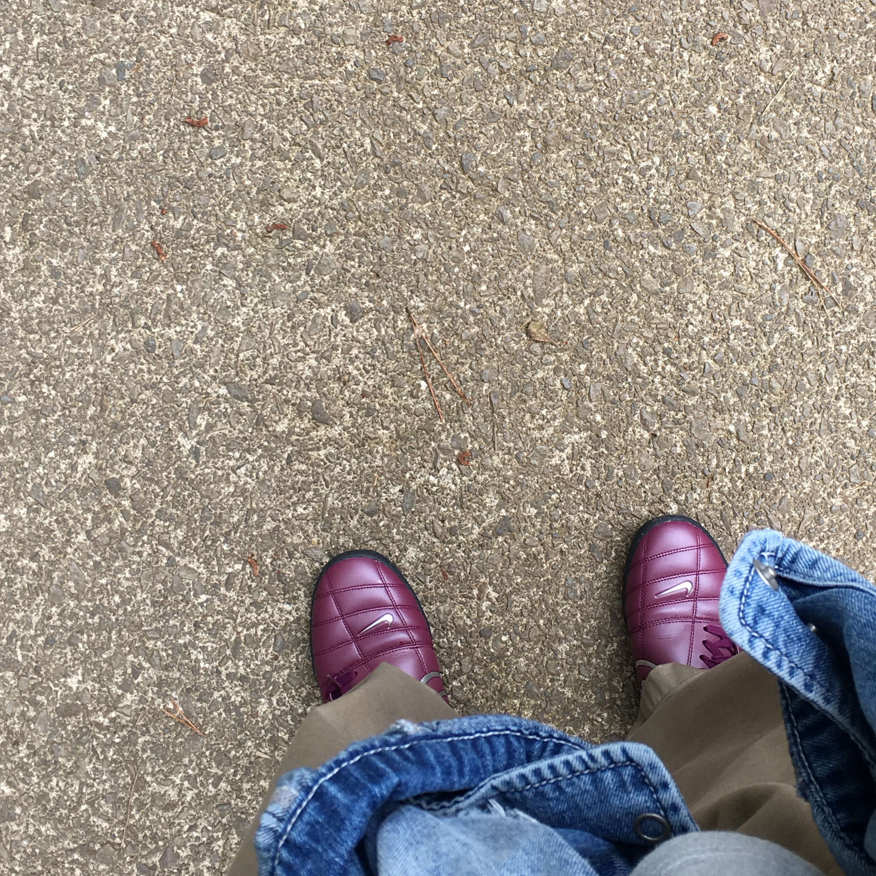 Nike Total 90 III SP Bordeaux and Metallic Silver 착용 스타일