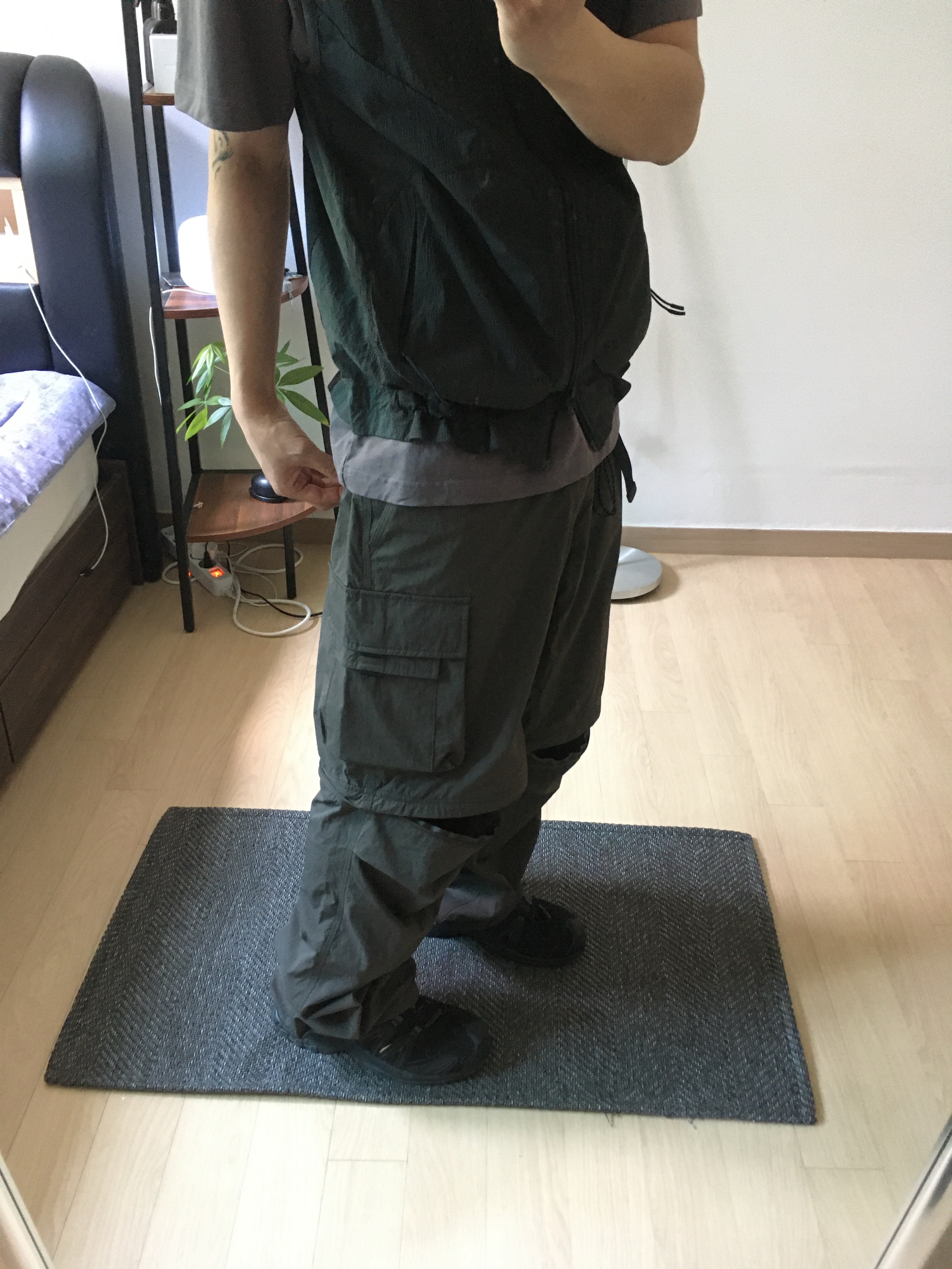Sansan Gear Terraface Vest Blue Grey, Sansan Gear Terraface Vest Charcoal 착용 스타일 - 3