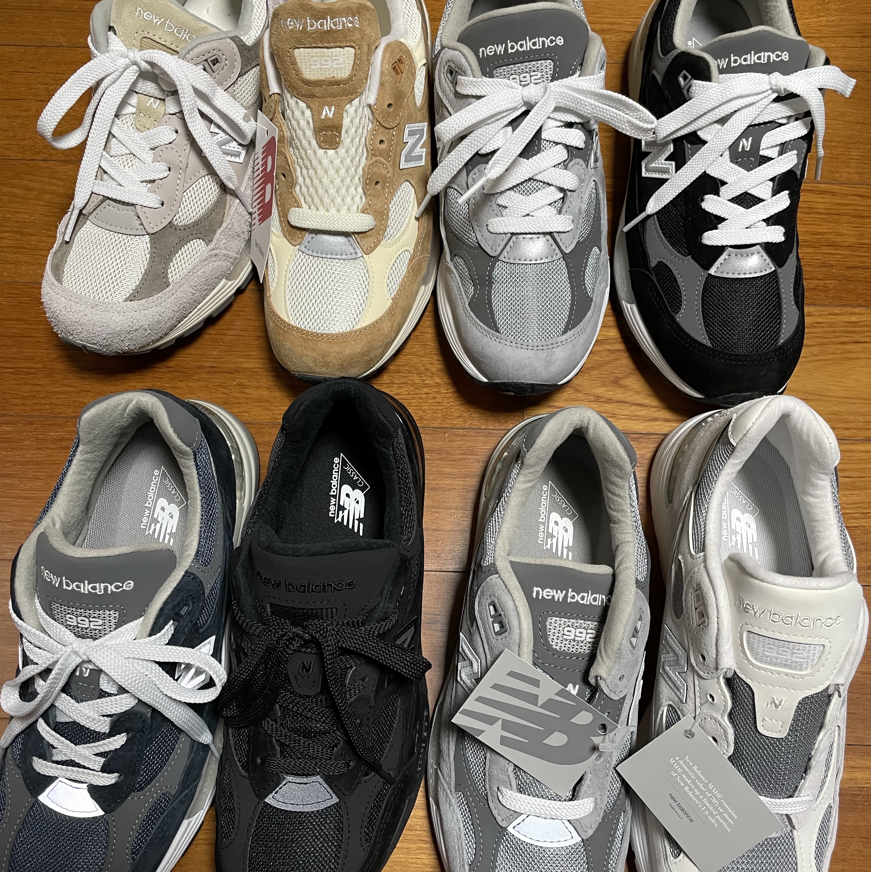 New Balance 992 Made in USA Core Grey Silver Metallic, New Balance 992 Made in USA Core Black Grey 착용 스타일