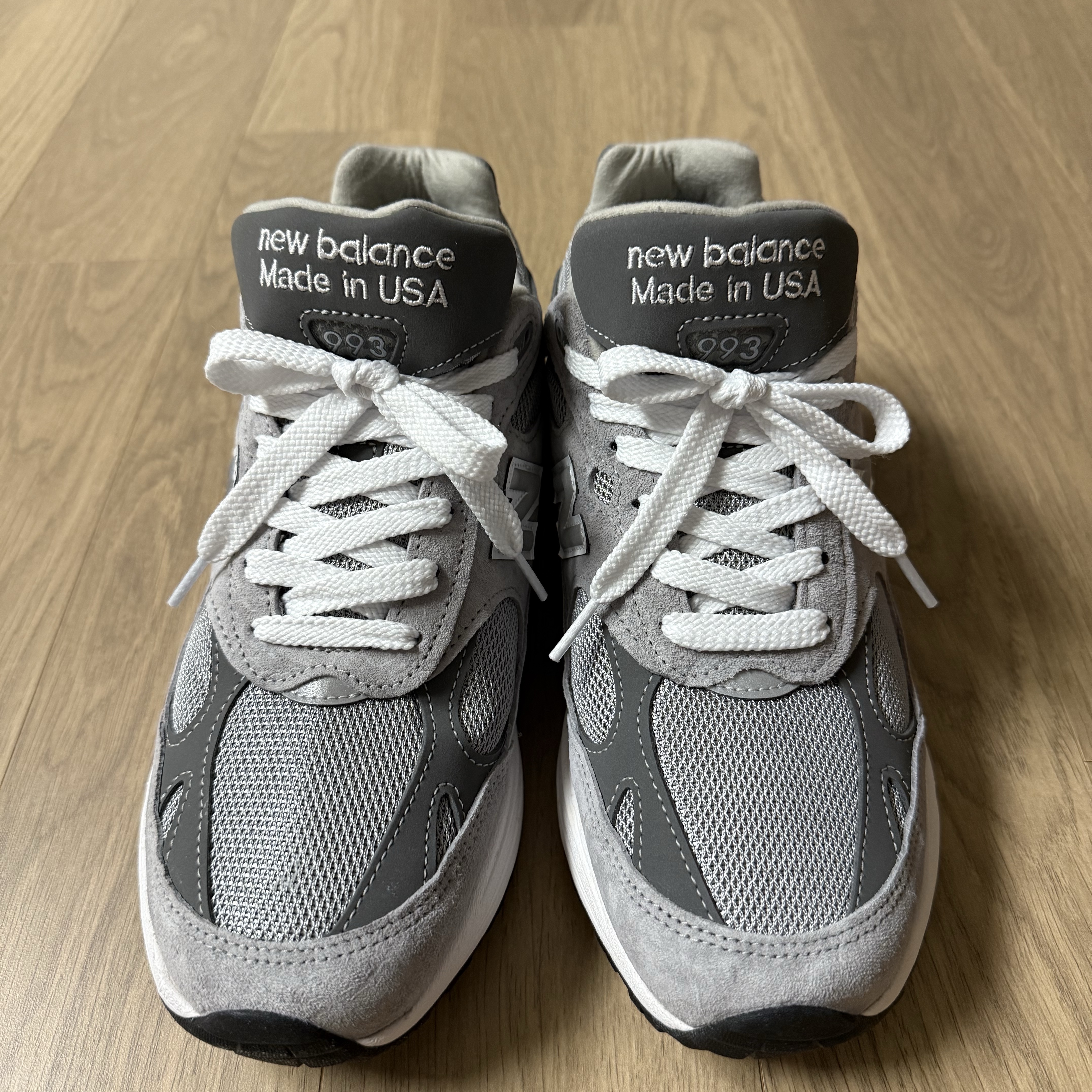 New Balance 993 Made in USA Grey - D Standard 착용 스타일 - 1