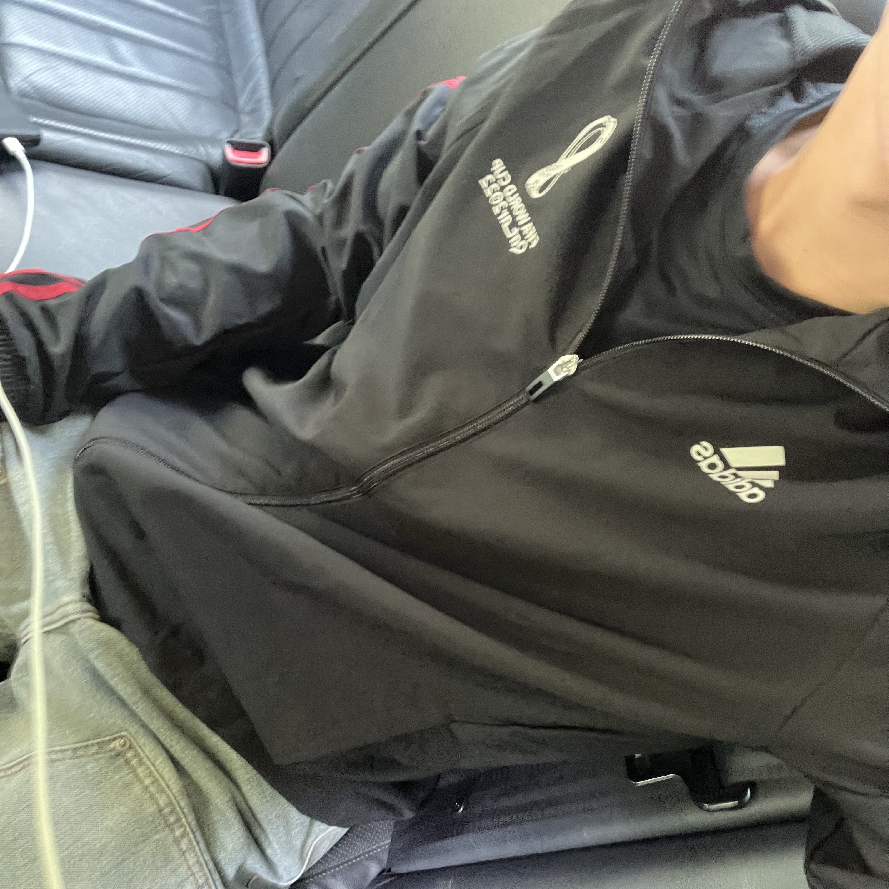 Adidas 2022 FIFA World Cup Official Emblem Woven Jacket Black - KR Sizing, Millo Archive Damage Carpenter Pants Sand Blue 착용 스타일