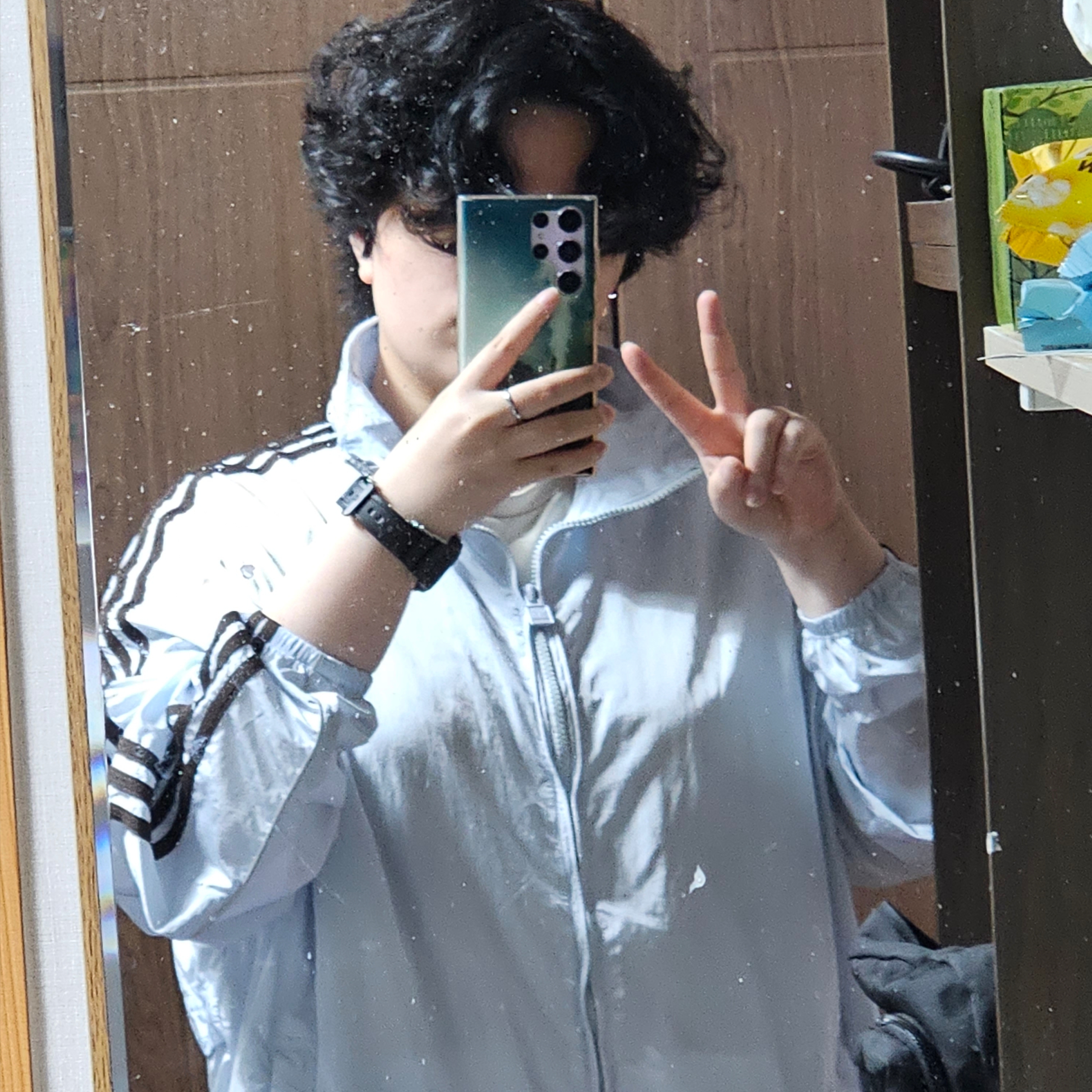 Adidas x Wales Bonner Statement Nylon Track Top Blue Tint - US Sizing 착용 스타일