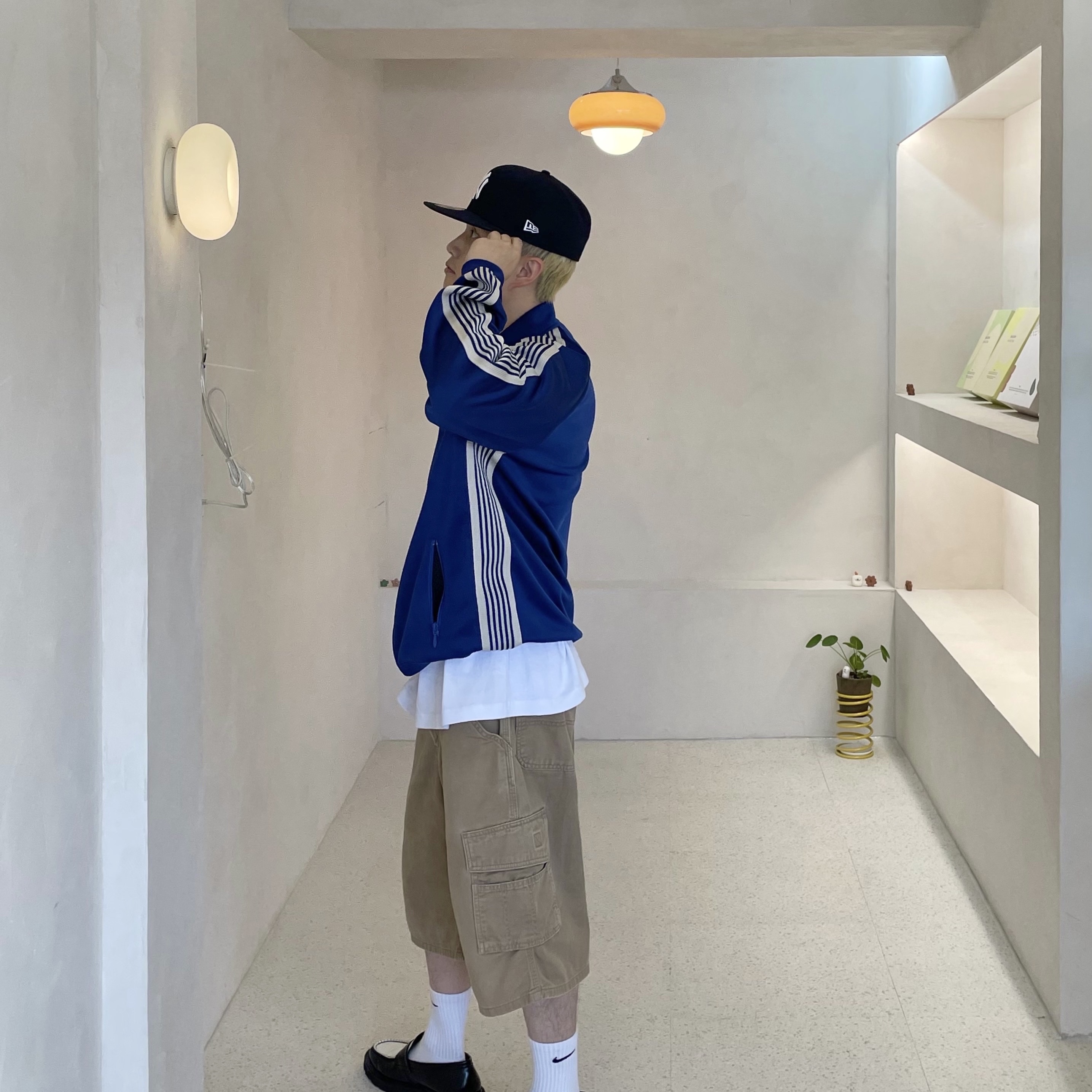 Needles Track Jacket Poly Smooth Royal, Dickies Loose Fit 13 Inch Flat Front Work Shorts Black 착용 스타일 - 2