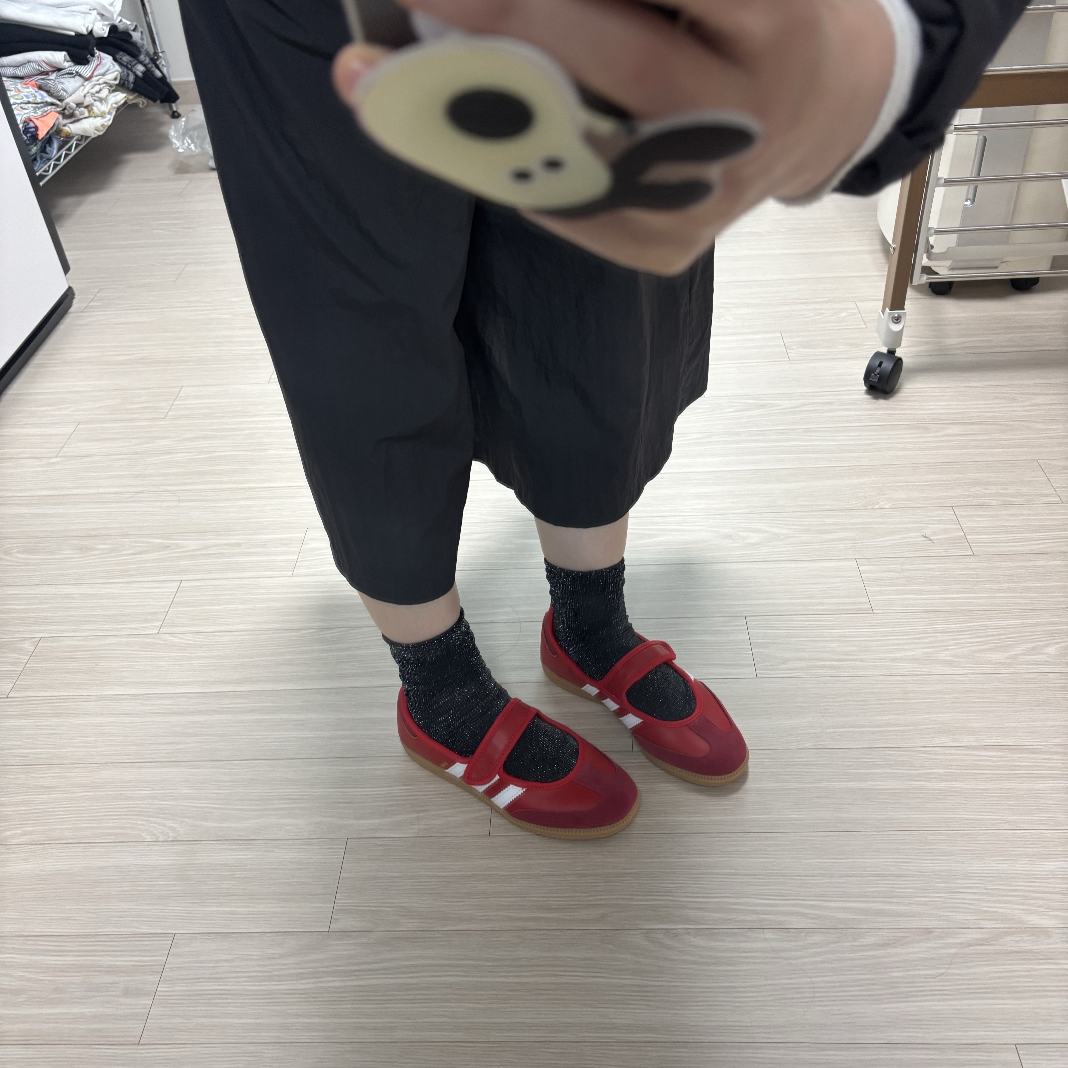 (W) Adidas Samba Jane Better Scarlet Team Victory Red 착용 스타일 - 2