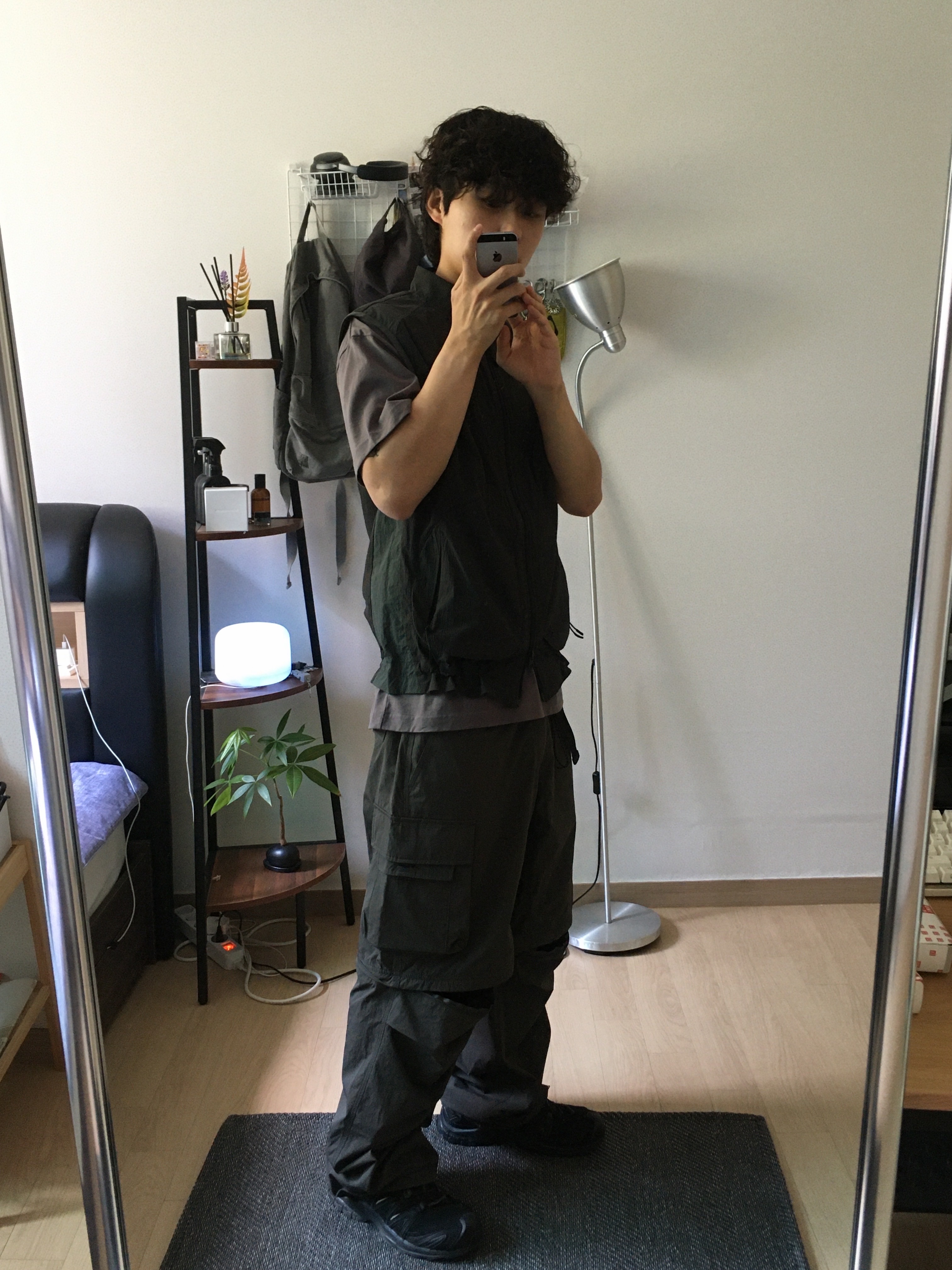 Sansan Gear Terraface Vest Blue Grey, Sansan Gear Terraface Vest Charcoal 착용 스타일 - 1