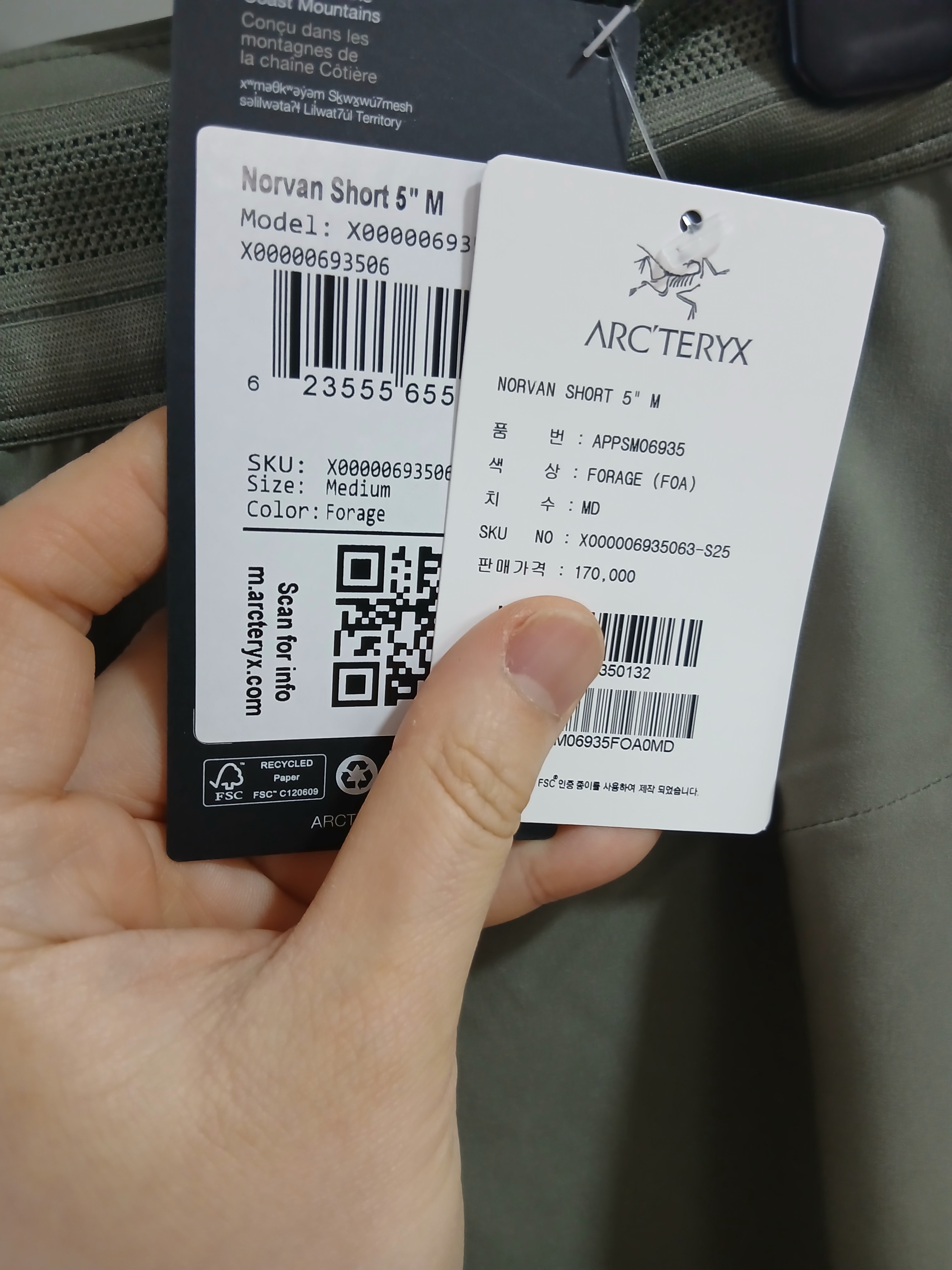 Arc'teryx Norvan Shorts 5 Inch Black, Arc'teryx Norvan Shorts 5 Inch Verve 착용 스타일 - 4